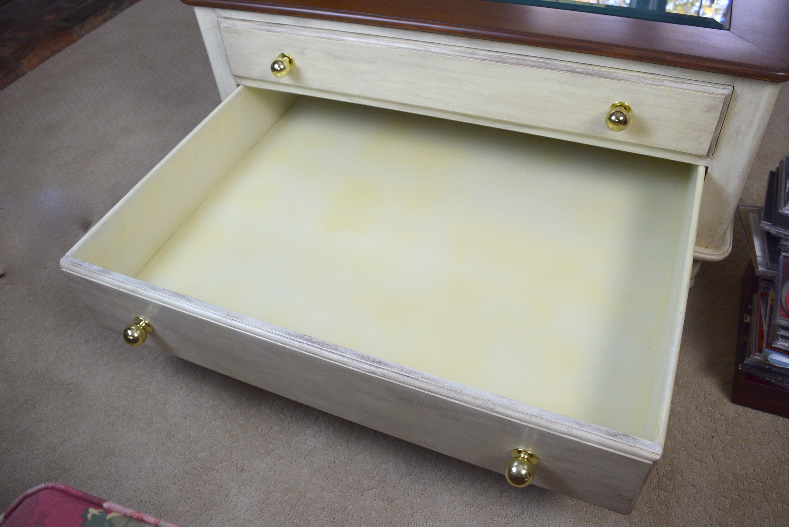 Glass-Top Display Coffee Table