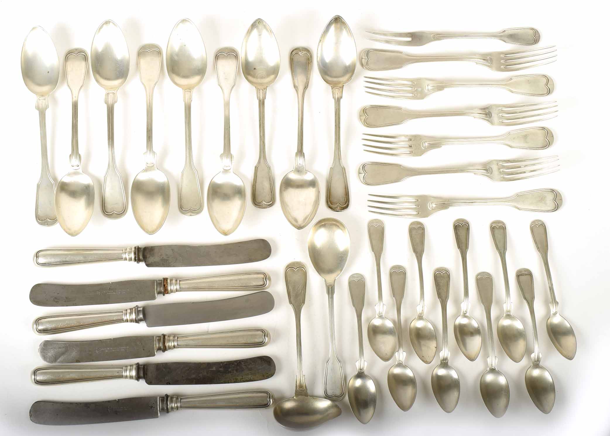Pre-WWII Nicht Rostend 800 Silver Flatware Set