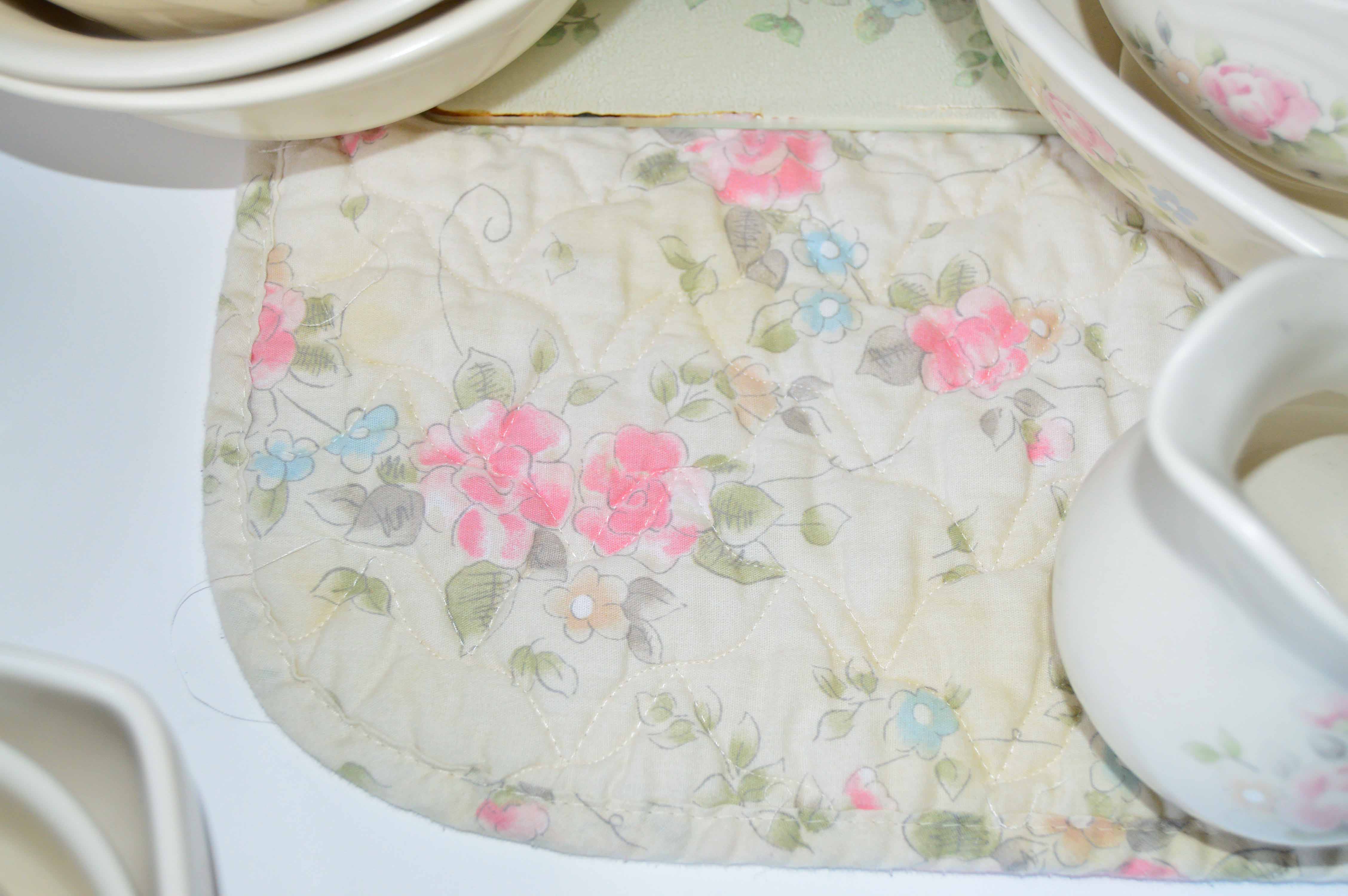 Collection of Vintage Pfaltzgraff Tea Rose Dishes