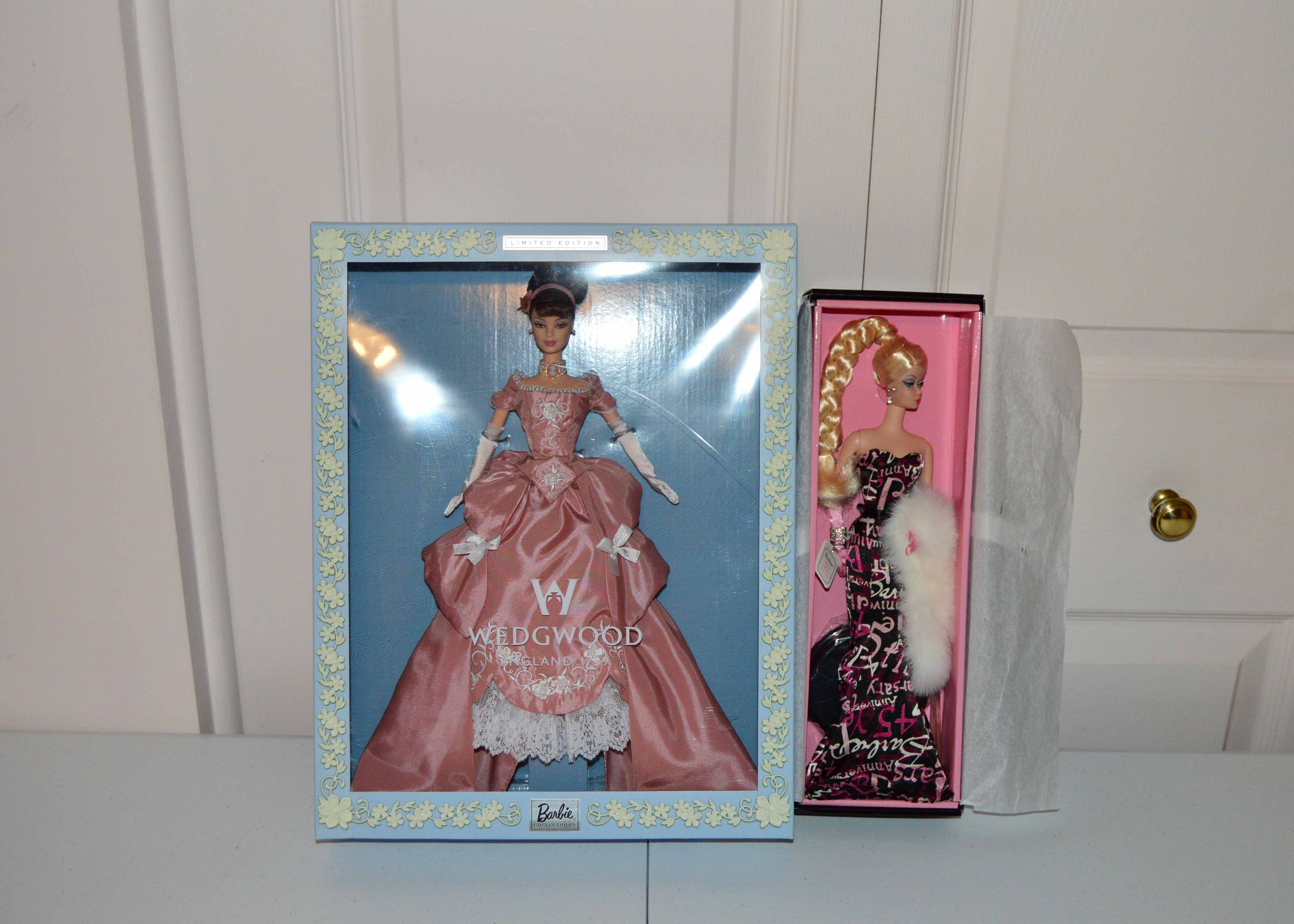Pair of Wedgewood and 45th Anniversary Barbie Dolls