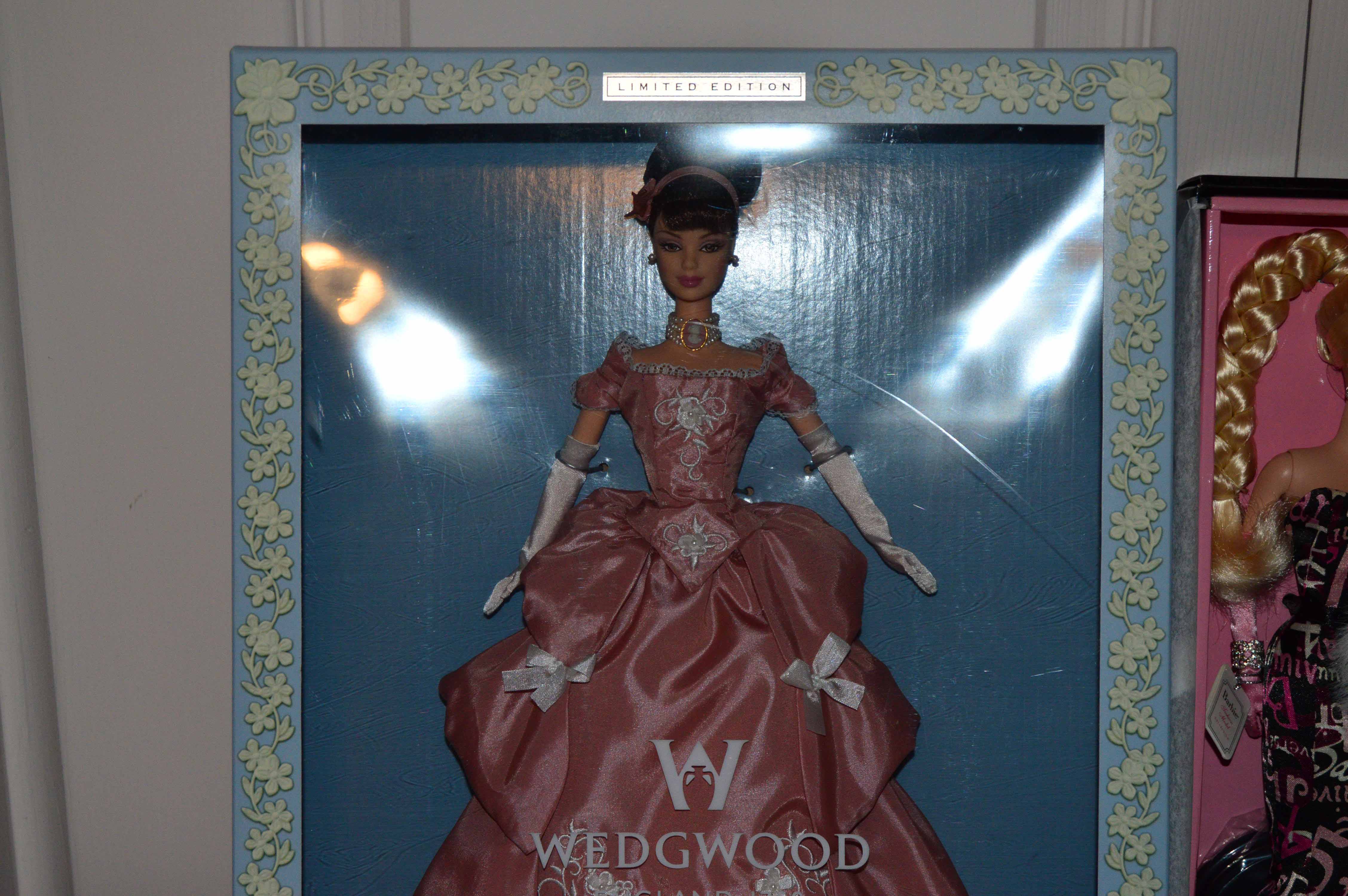 Pair of Wedgewood and 45th Anniversary Barbie Dolls