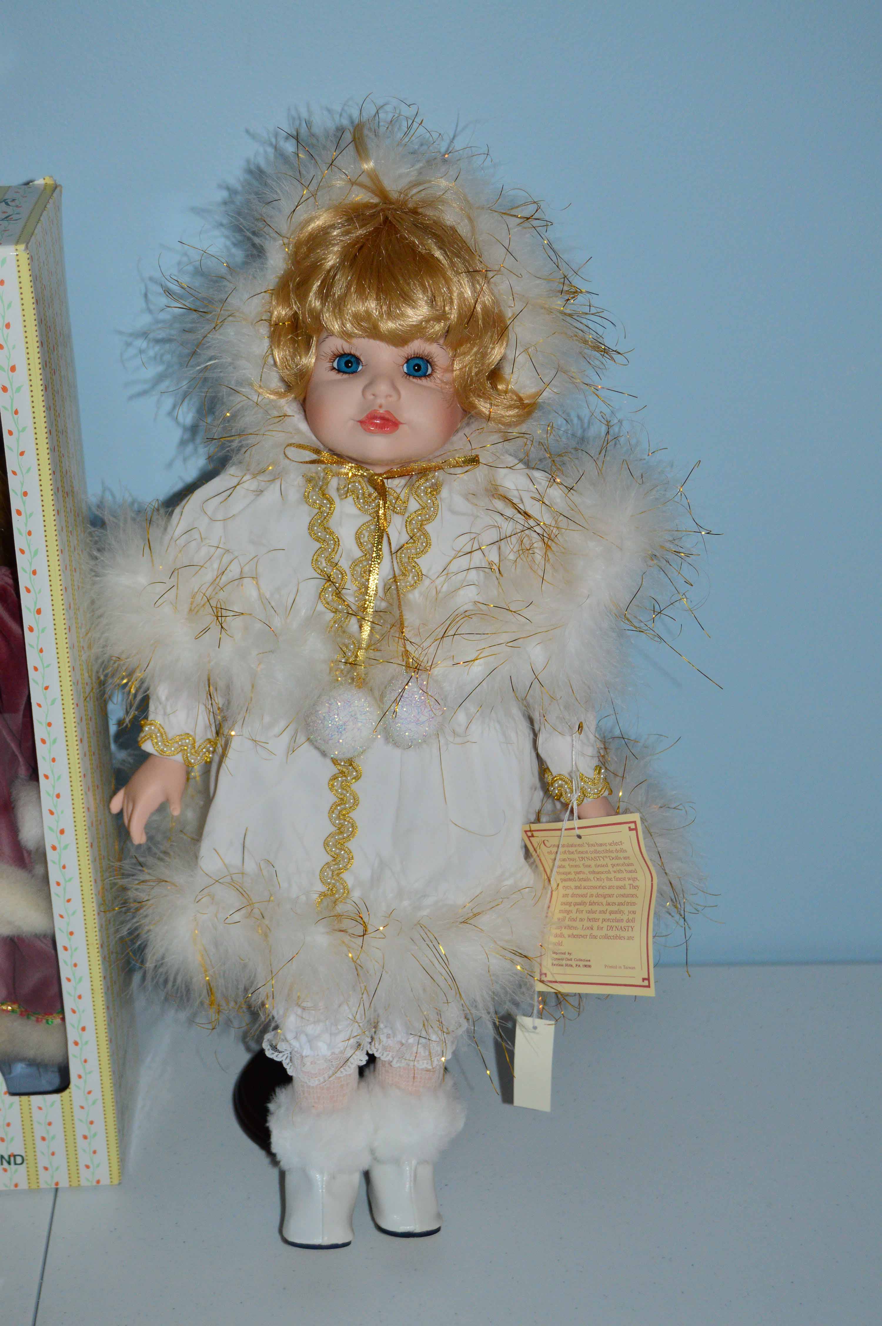 Collection of Winter Themed Porcelain Dolls