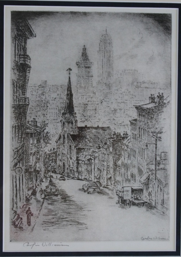 Caroline Williams Signed and Framed Lithograph