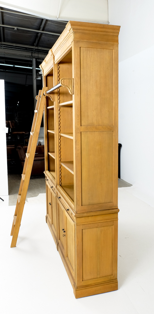 Arhaus Athens Library Bookcase with Ladder