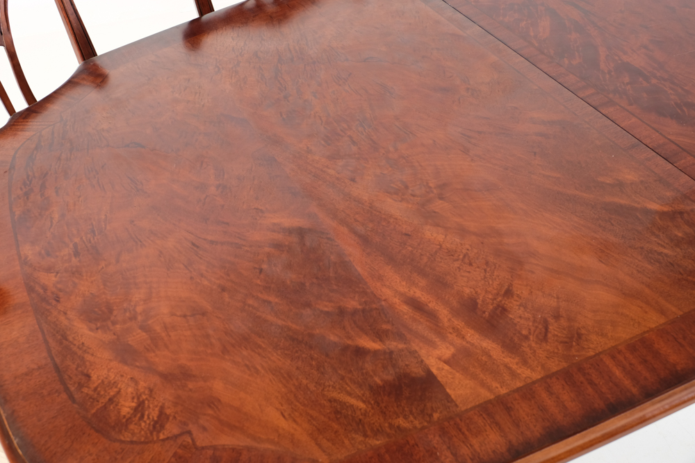 Broyhill Dining Table and Eight Chippendale Style Chairs