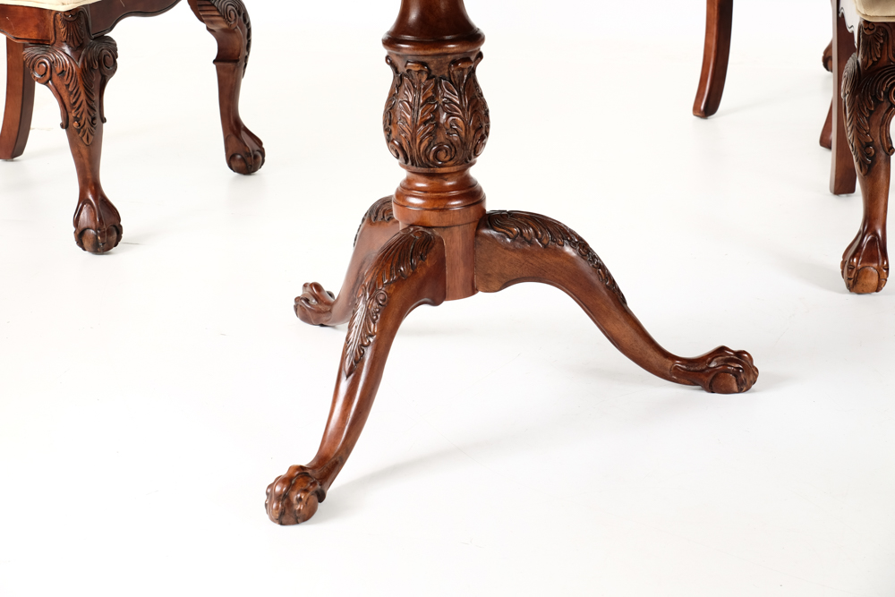 Broyhill Dining Table and Eight Chippendale Style Chairs