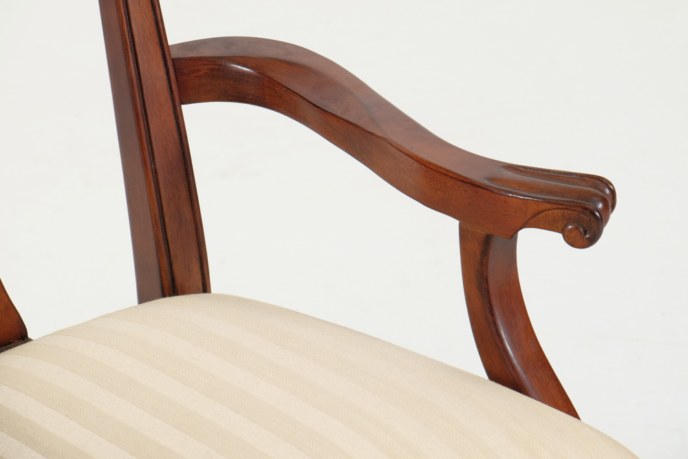 Broyhill Dining Table and Eight Chippendale Style Chairs