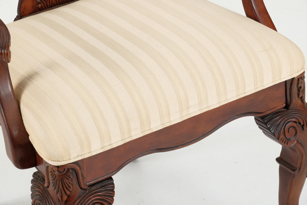 Broyhill Dining Table and Eight Chippendale Style Chairs