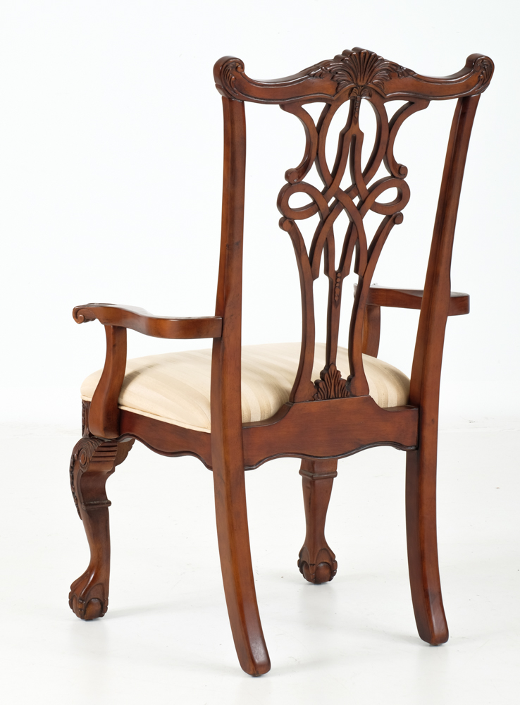 Broyhill Dining Table and Eight Chippendale Style Chairs