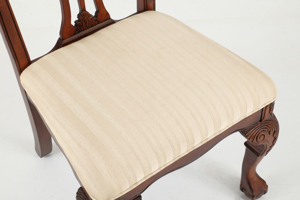 Broyhill Dining Table and Eight Chippendale Style Chairs