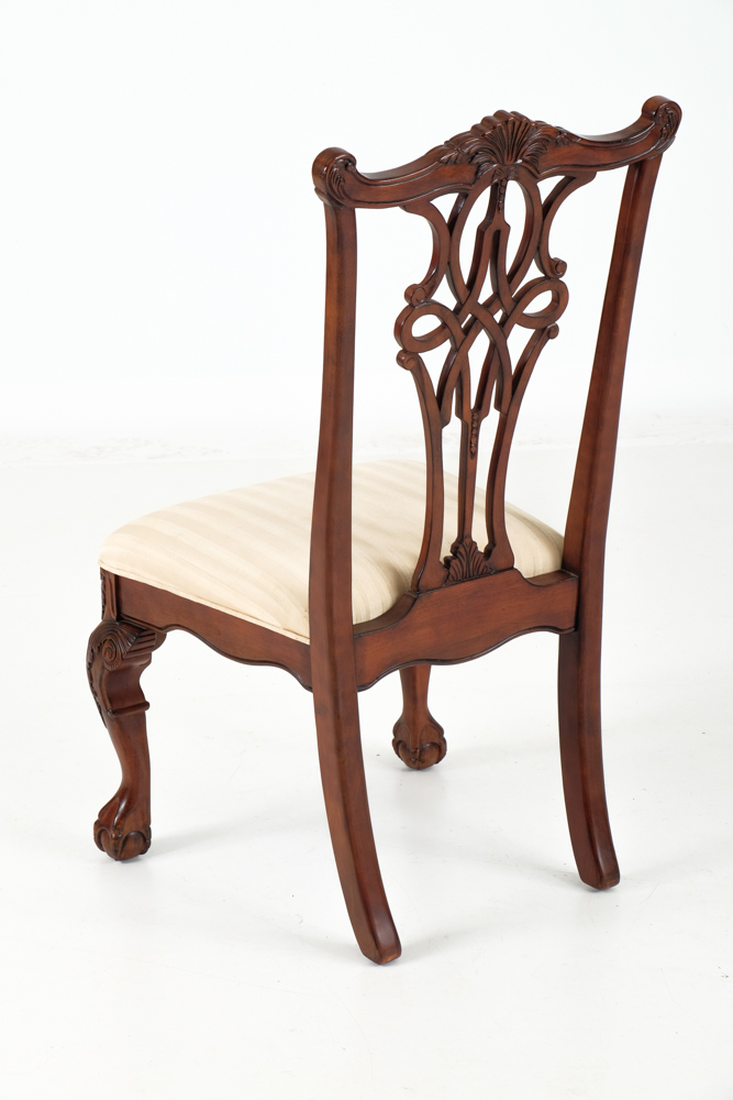 Broyhill Dining Table and Eight Chippendale Style Chairs