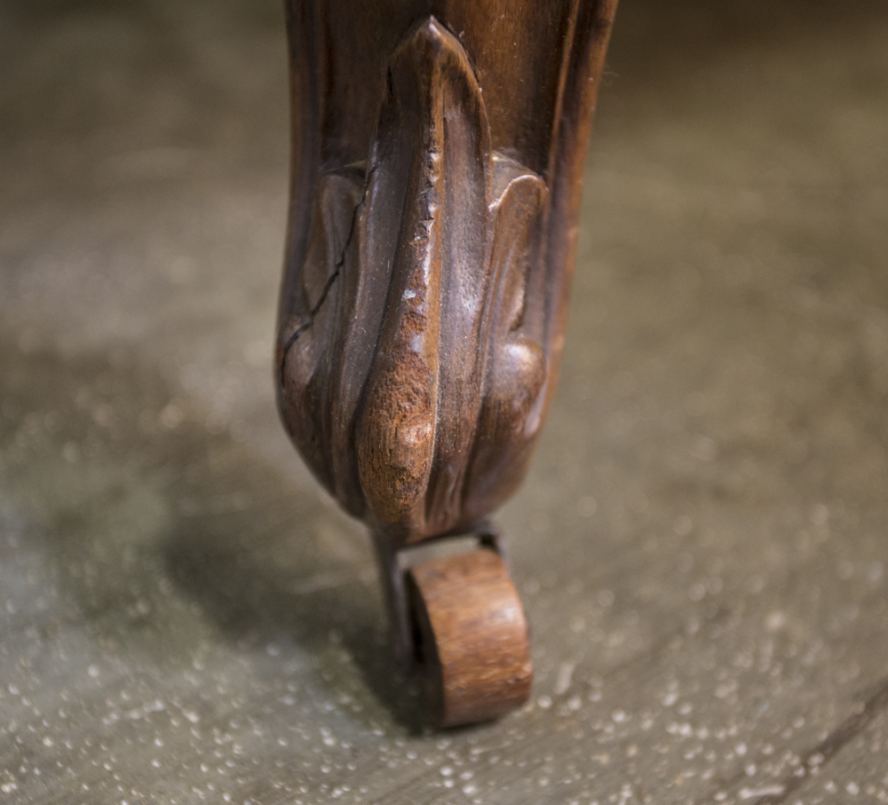 Victorian Sofa with Floral Upholstery