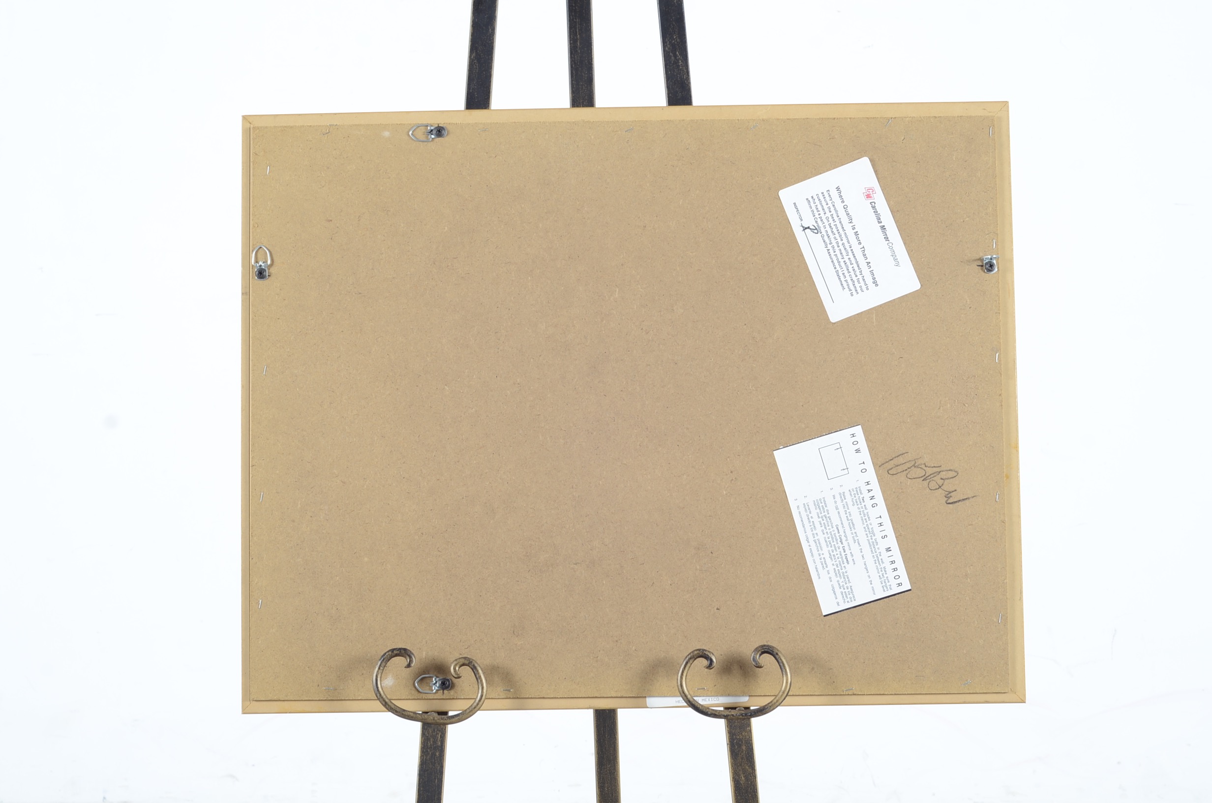 Carolina Mirror Company Gold Painted Wooden Framed Square Mirror