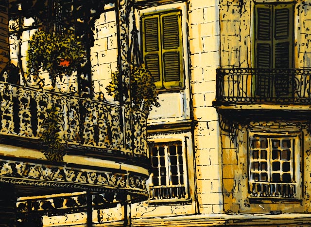 Pair of Paul De la Fille Lithographs of New Orleans