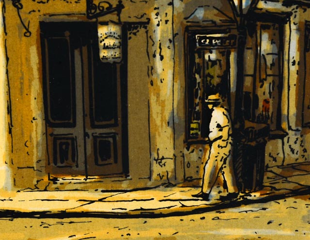 Pair of Paul De la Fille Lithographs of New Orleans