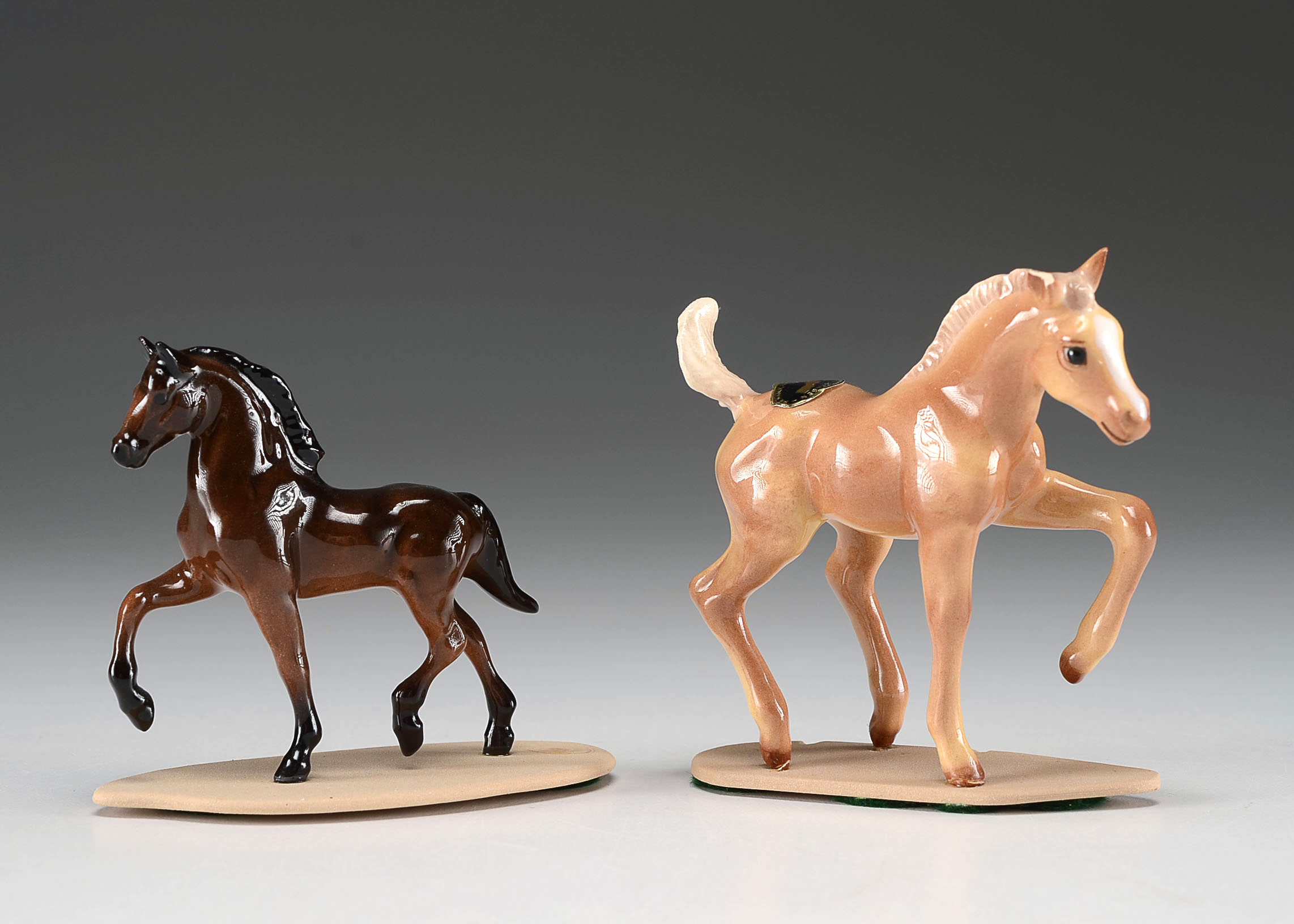 Pair of Hagen Renaker Porcelain Horses