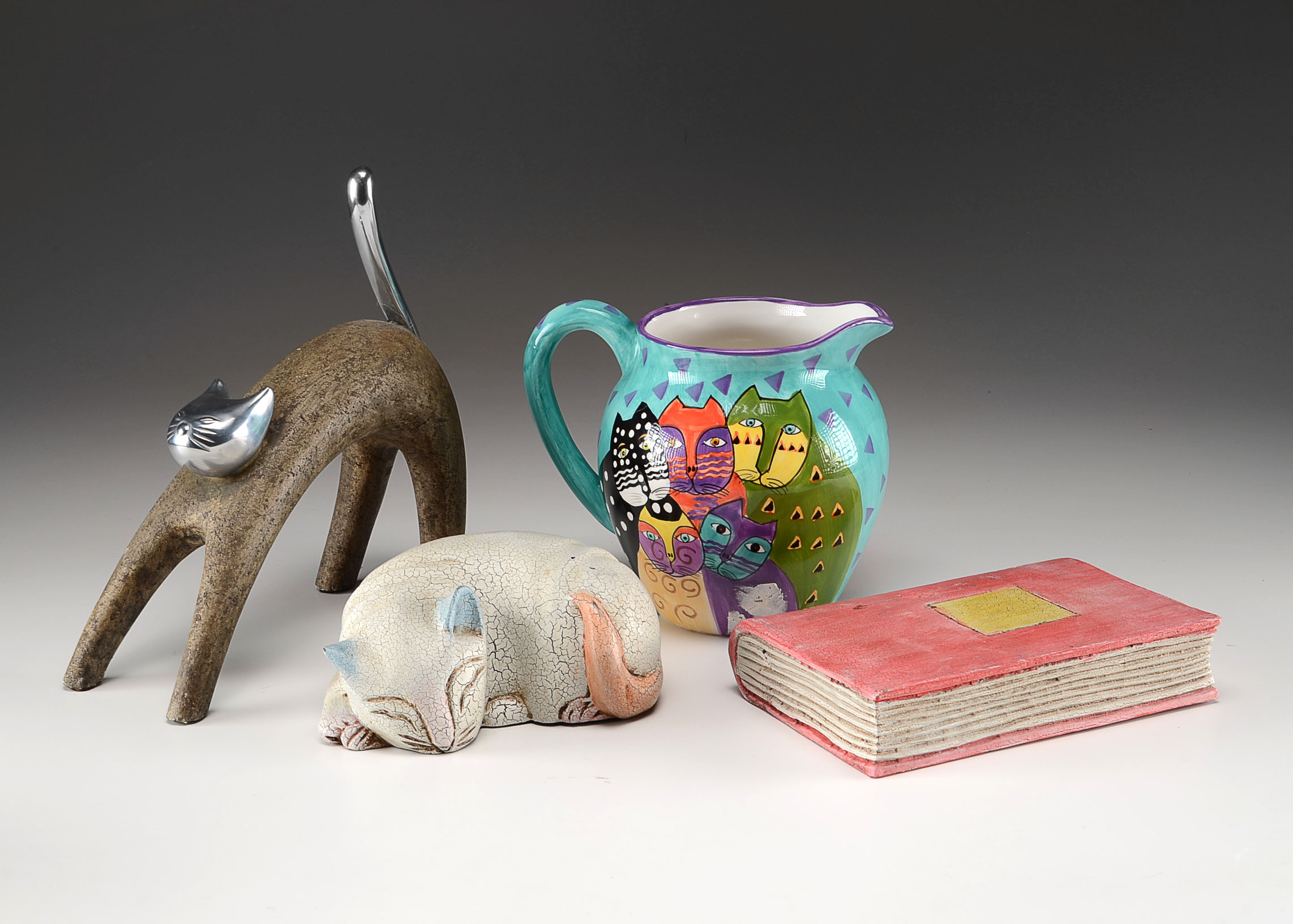 Three Cat Themed Decorative Items