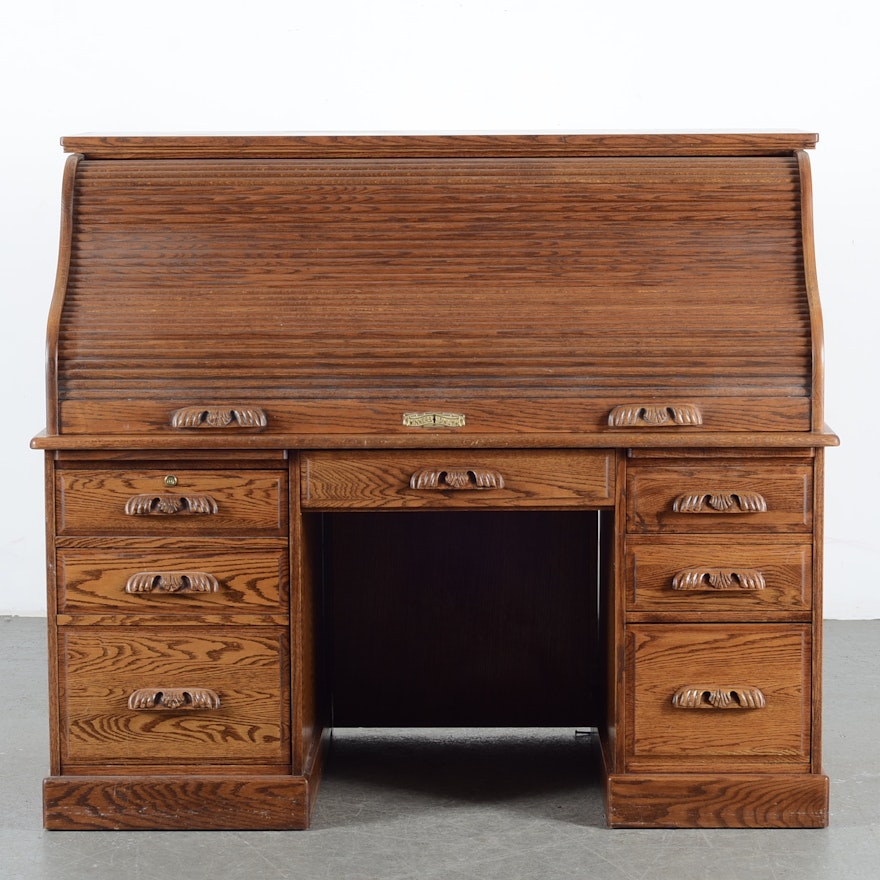 Winners Only Inc. Wooden Roll Top Desk with Drawers