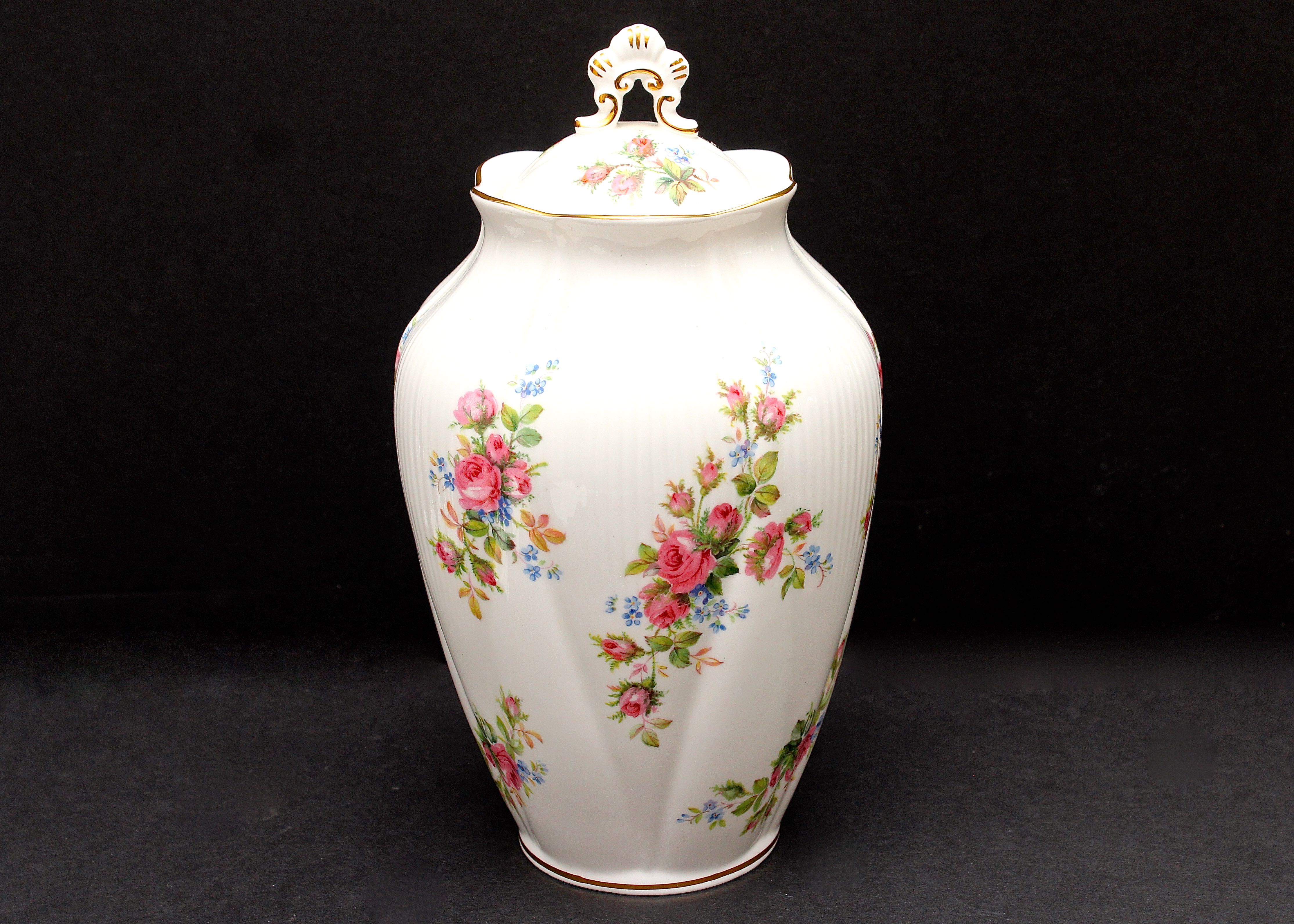Royal Albert Vintage Moss Rose Lidded Jar