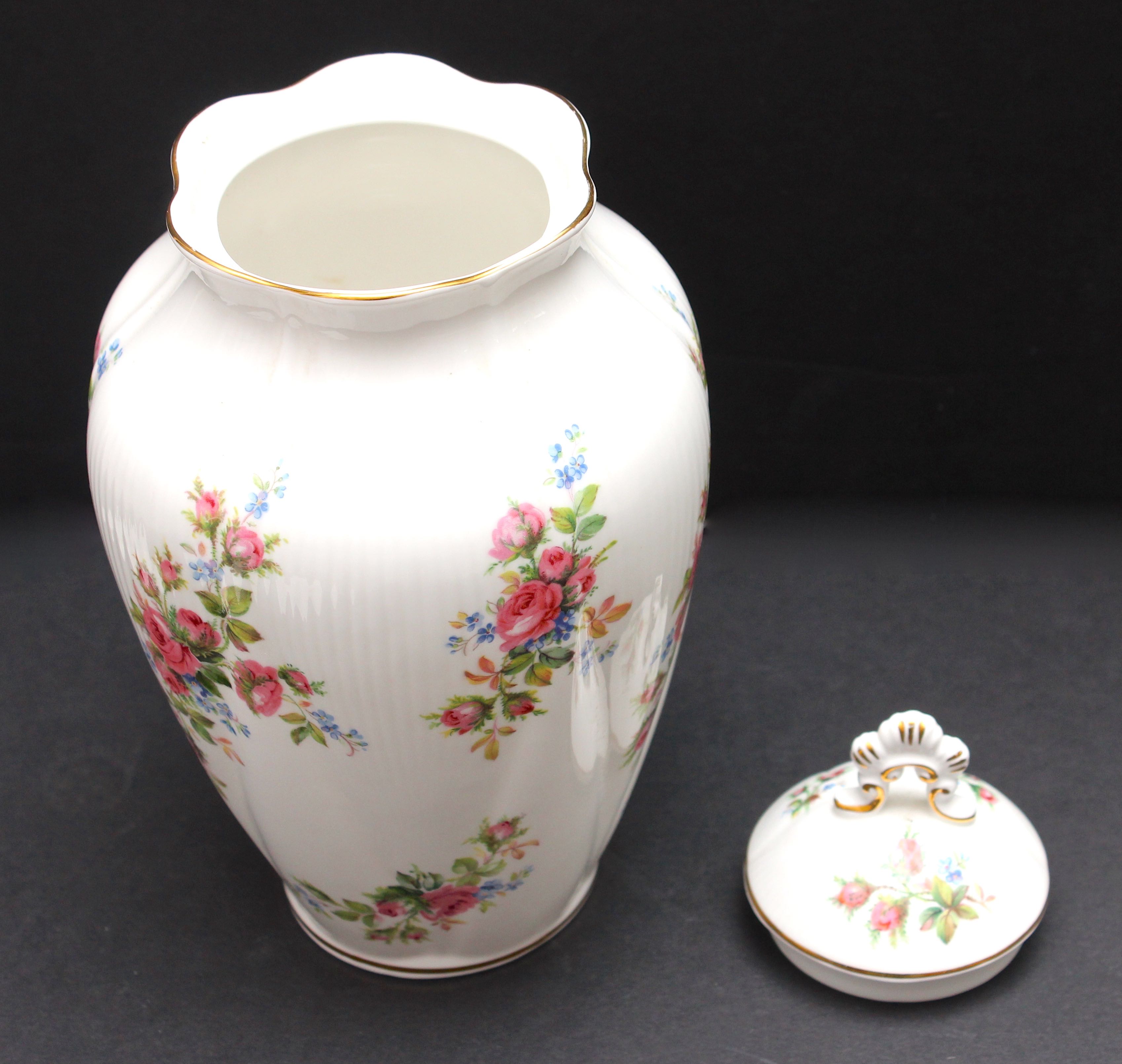 Royal Albert Vintage Moss Rose Lidded Jar