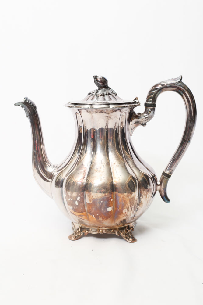 Sheffield Melon Silver Plate Tea and Coffee Service