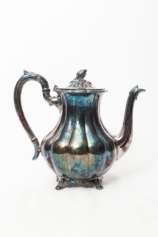 Sheffield Melon Silver Plate Tea and Coffee Service