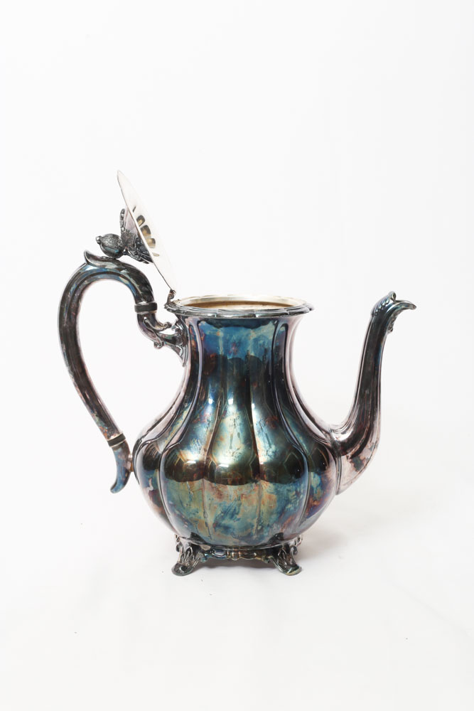 Sheffield Melon Silver Plate Tea and Coffee Service