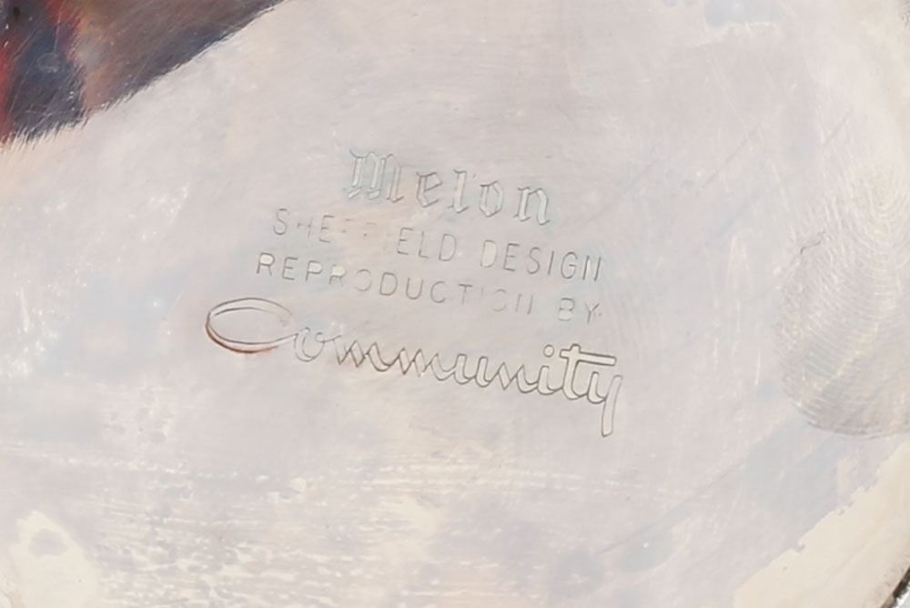 Sheffield Melon Silver Plate Tea and Coffee Service