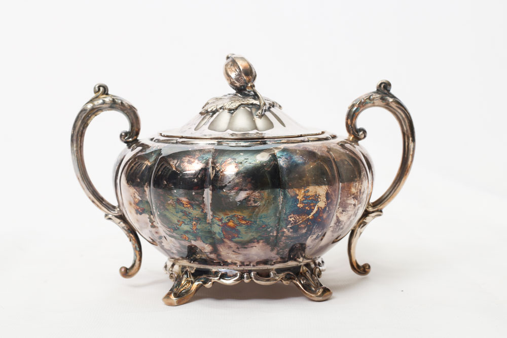 Sheffield Melon Silver Plate Tea and Coffee Service