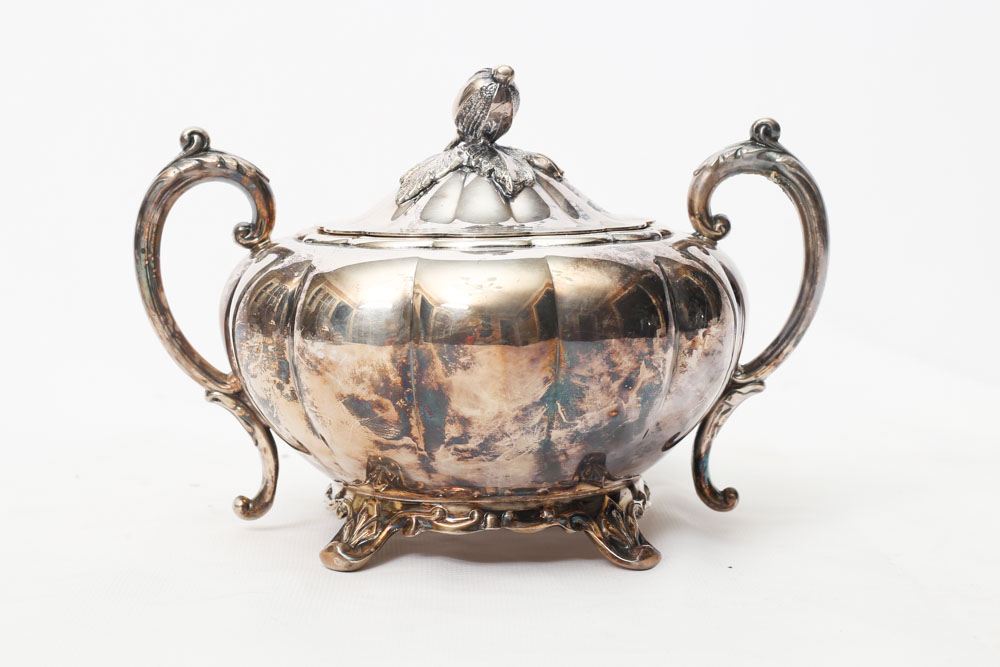 Sheffield Melon Silver Plate Tea and Coffee Service