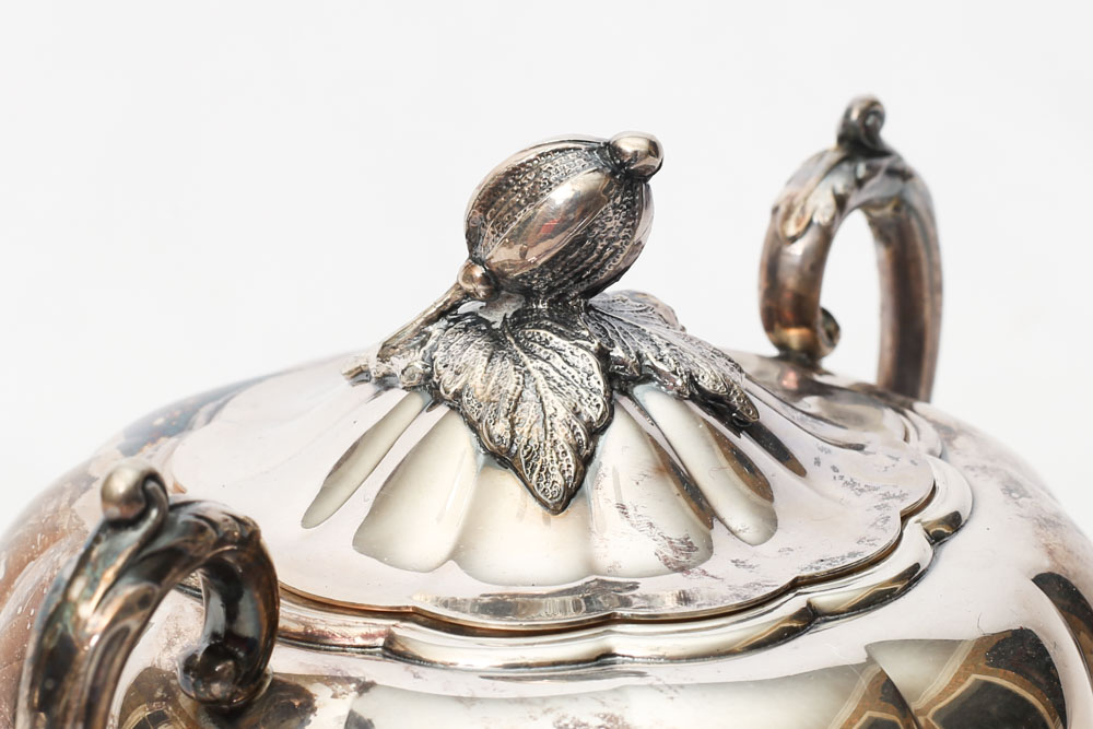 Sheffield Melon Silver Plate Tea and Coffee Service