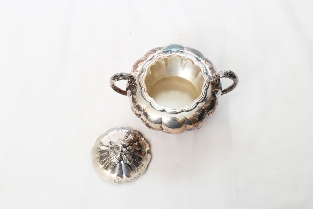 Sheffield Melon Silver Plate Tea and Coffee Service