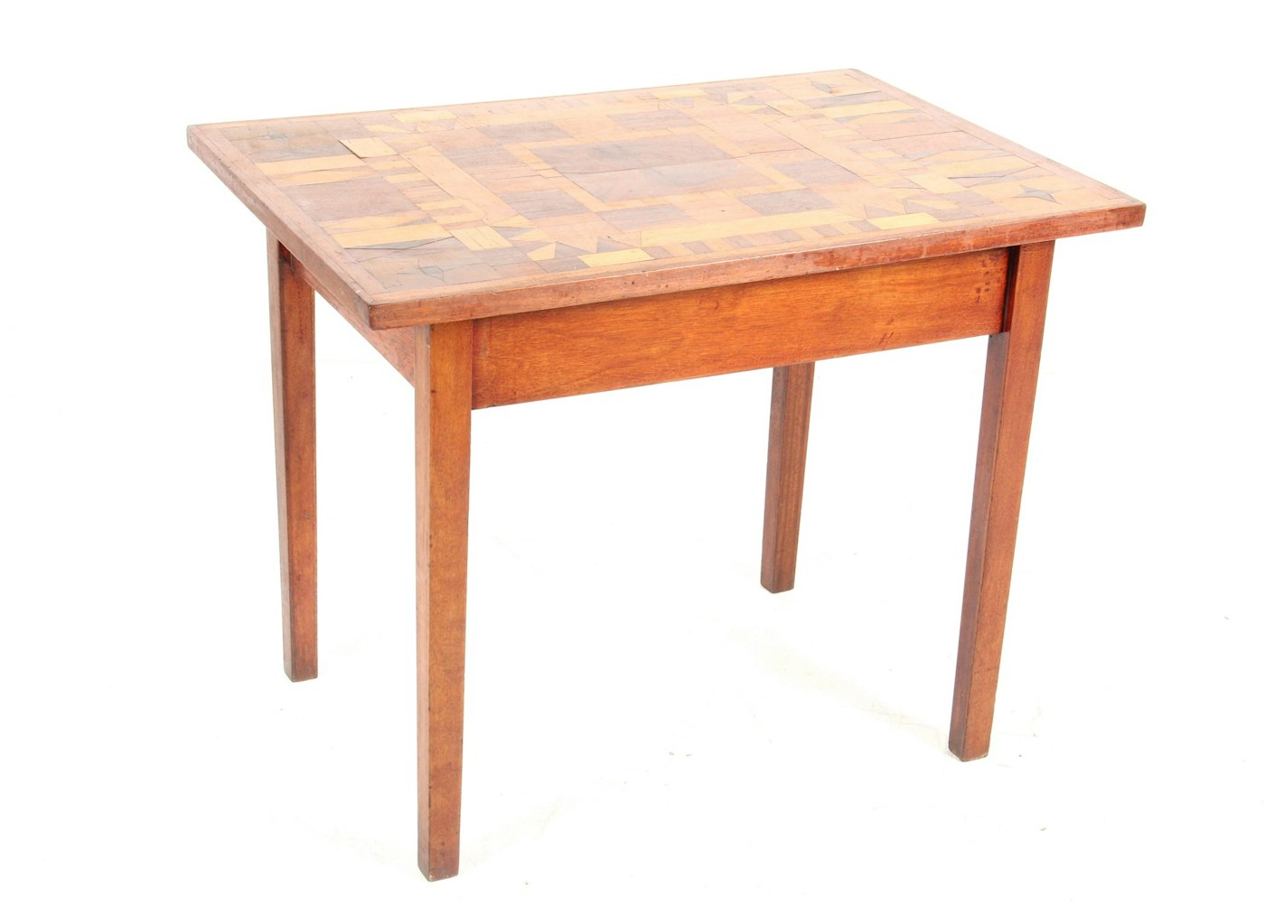 Folk Art Inlaid Wood Table | EBTH