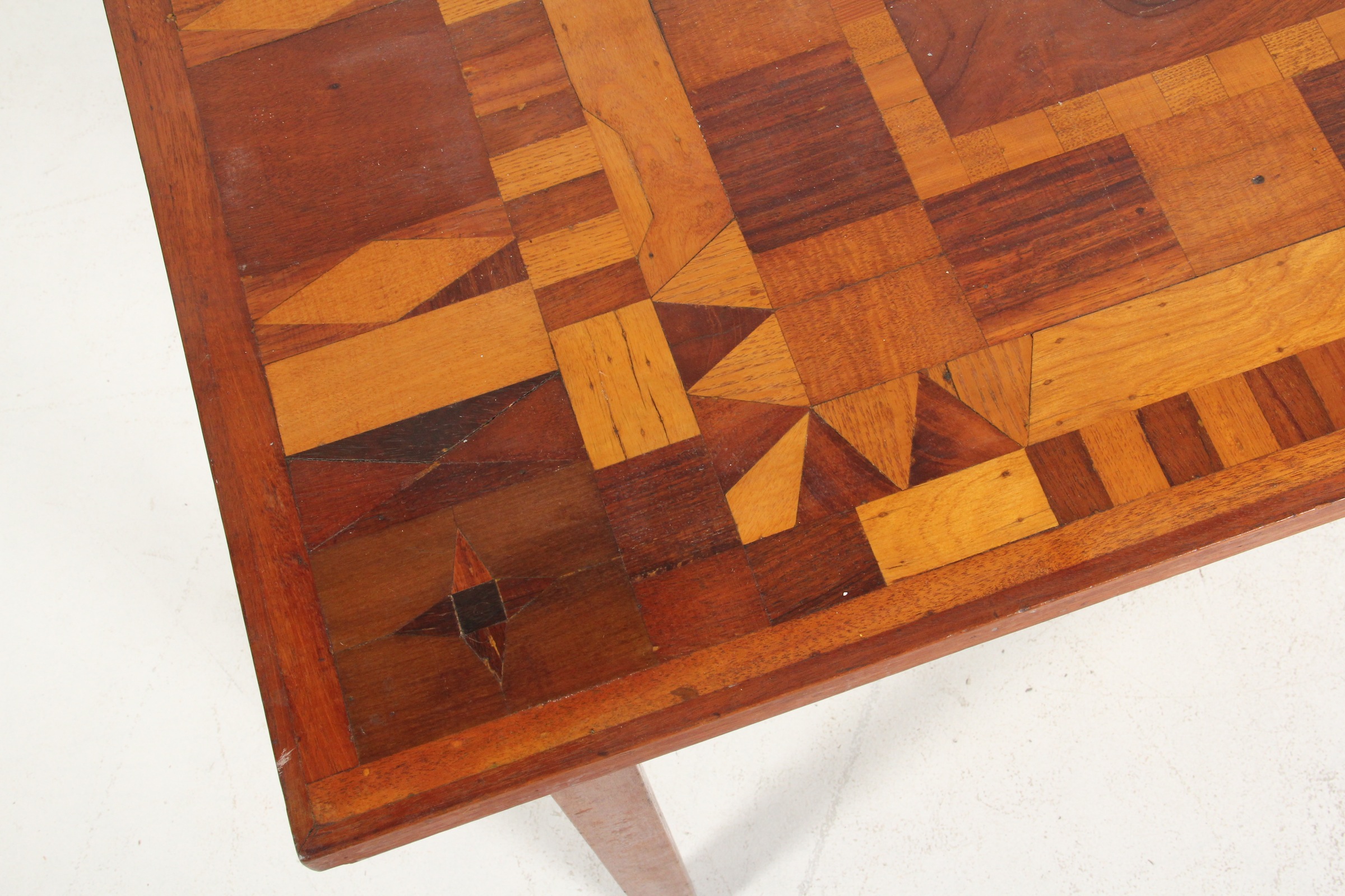 Folk Art Inlaid Wood Table