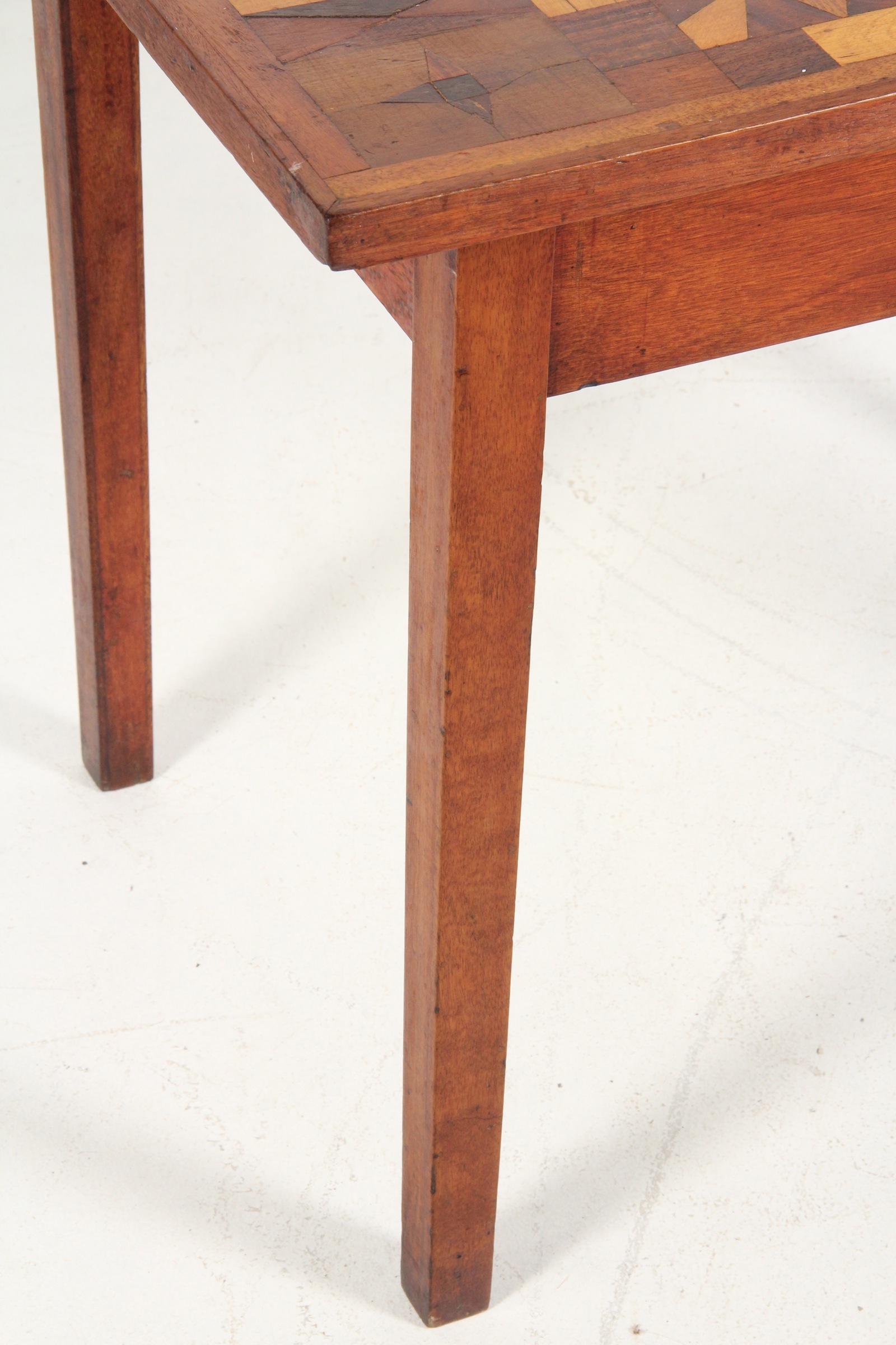 Folk Art Inlaid Wood Table