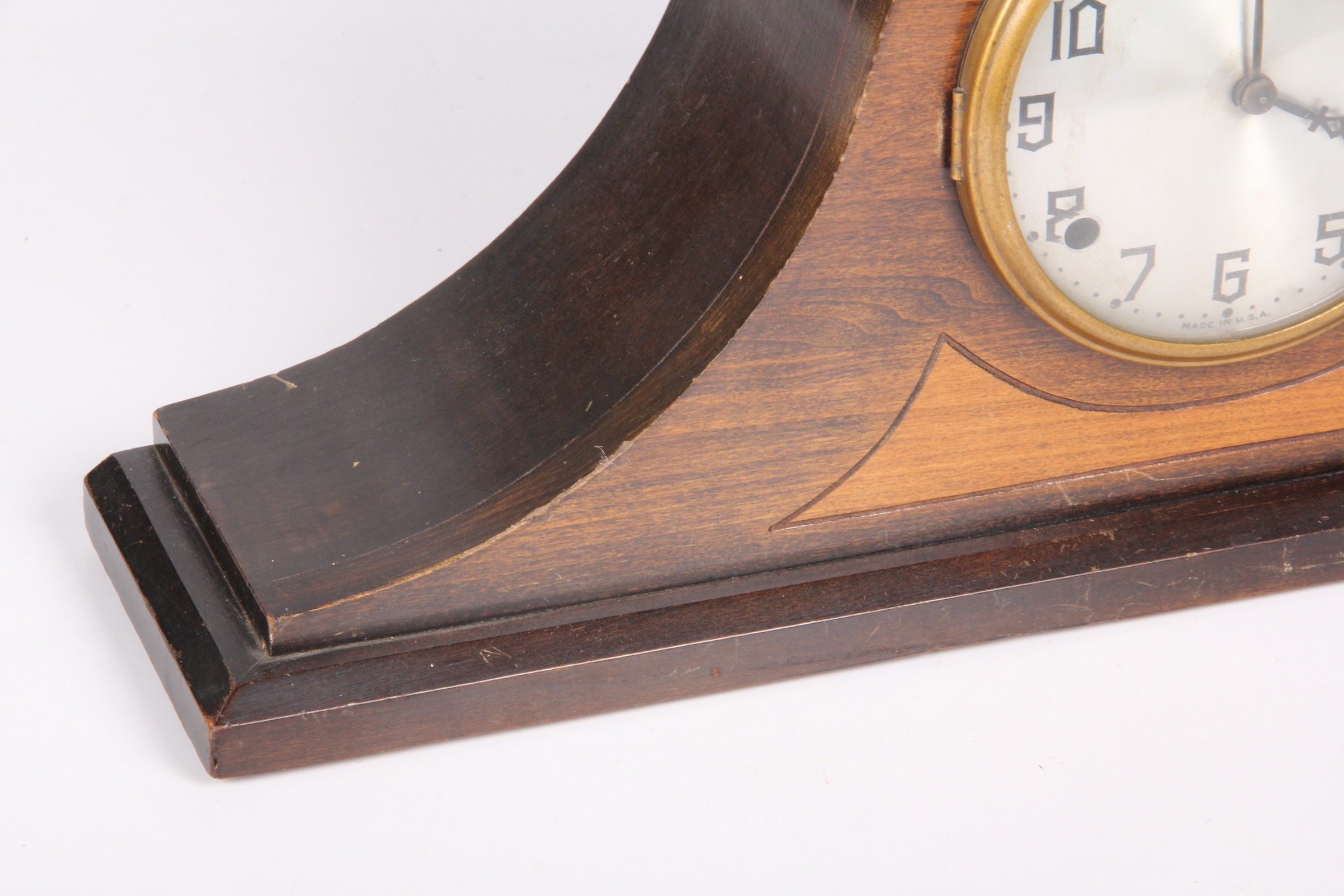 Antique Gibert Walnut Humpback Mantle Clock