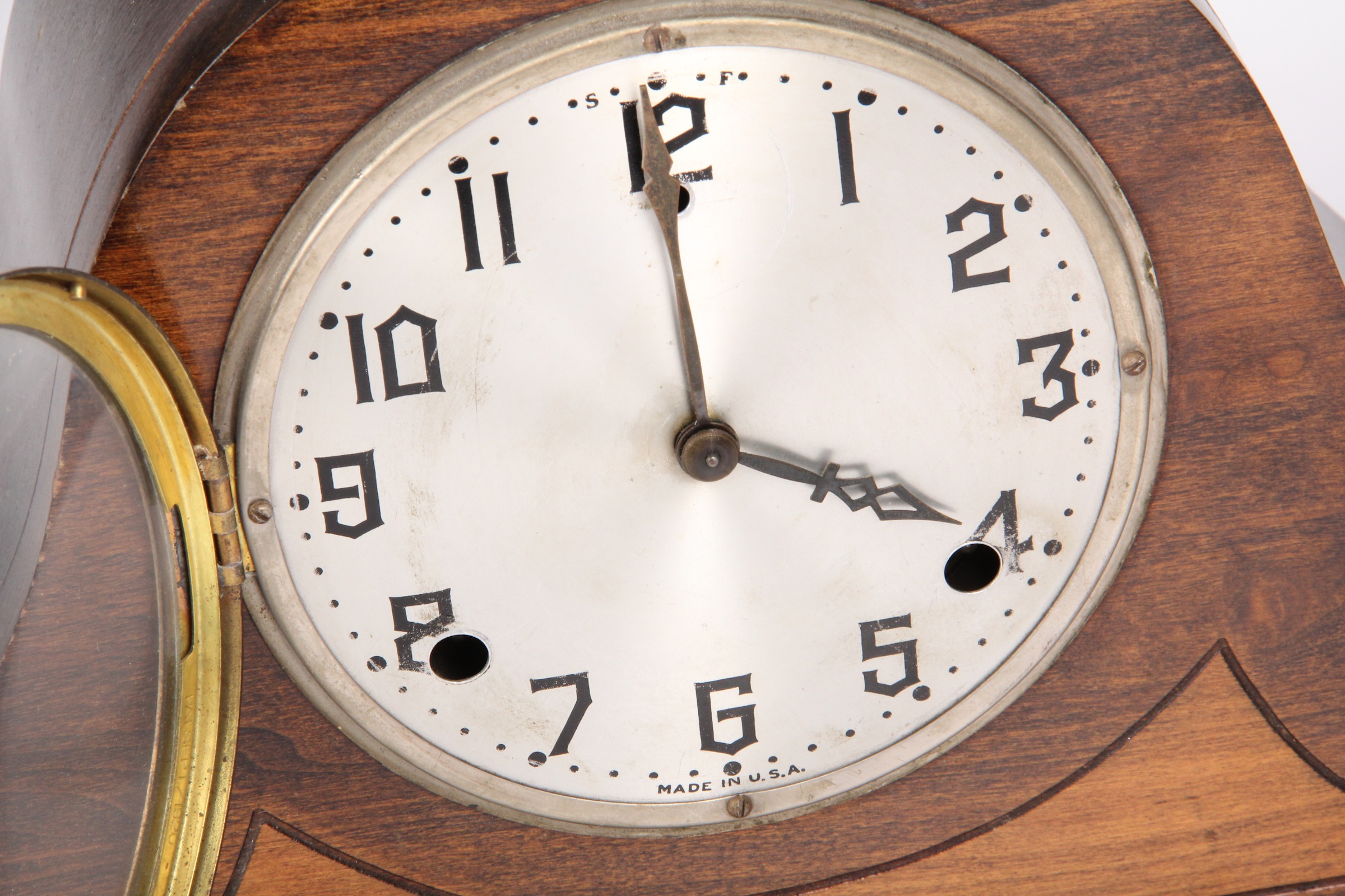 Antique Gibert Walnut Humpback Mantle Clock