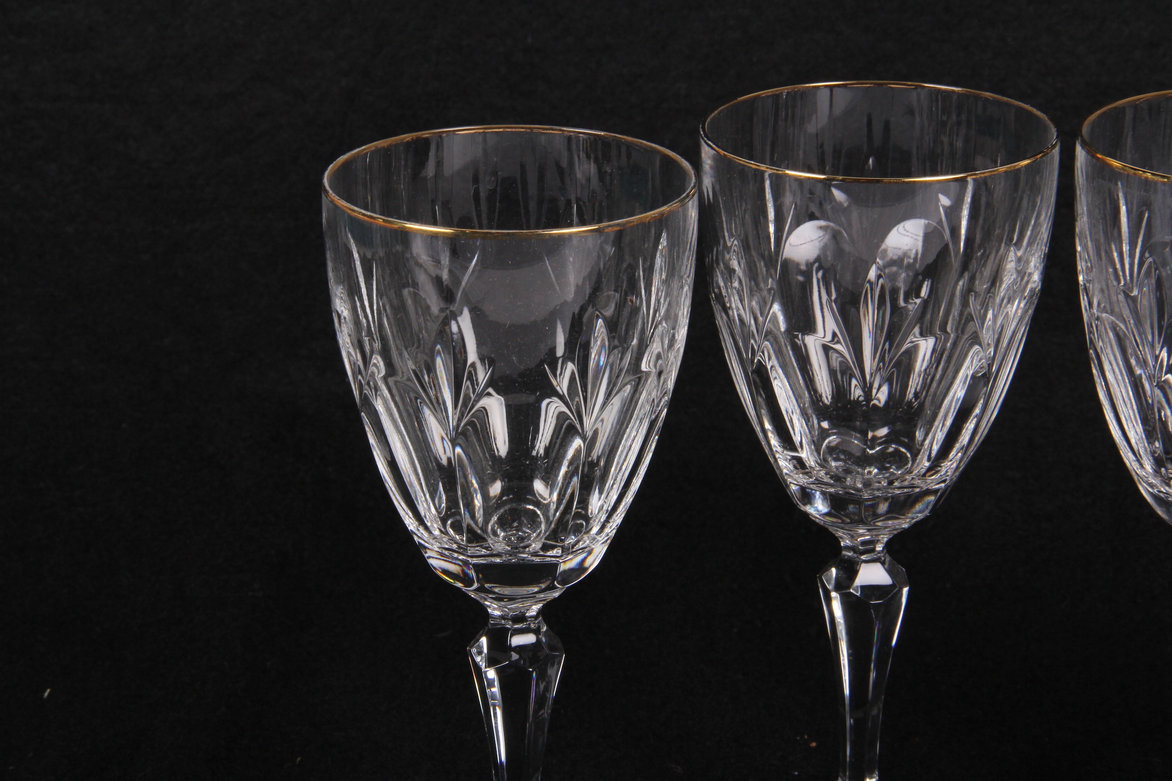 Quartet of Gorham Crystal Wine Goblets
