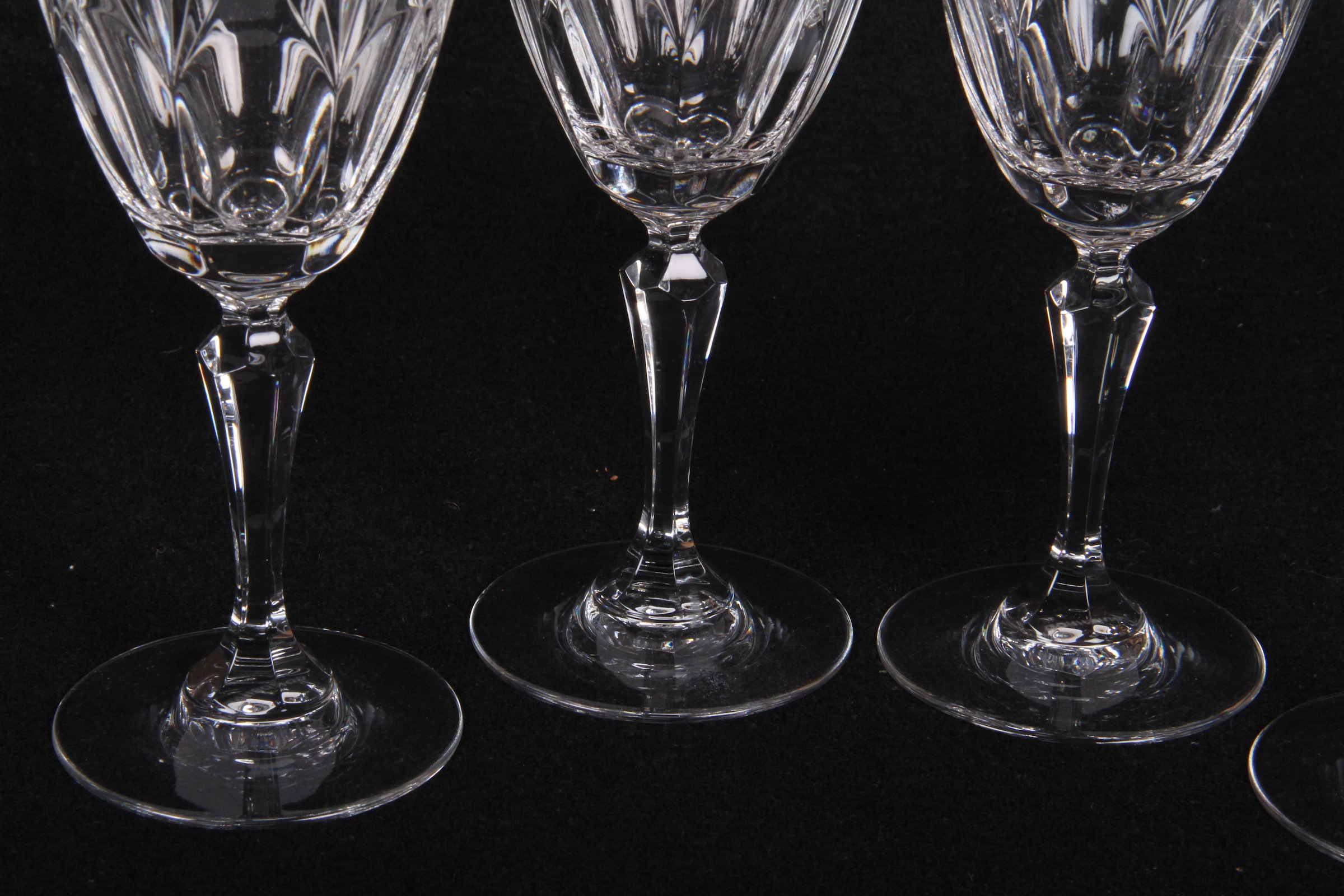 Quartet of Gorham Crystal Wine Goblets