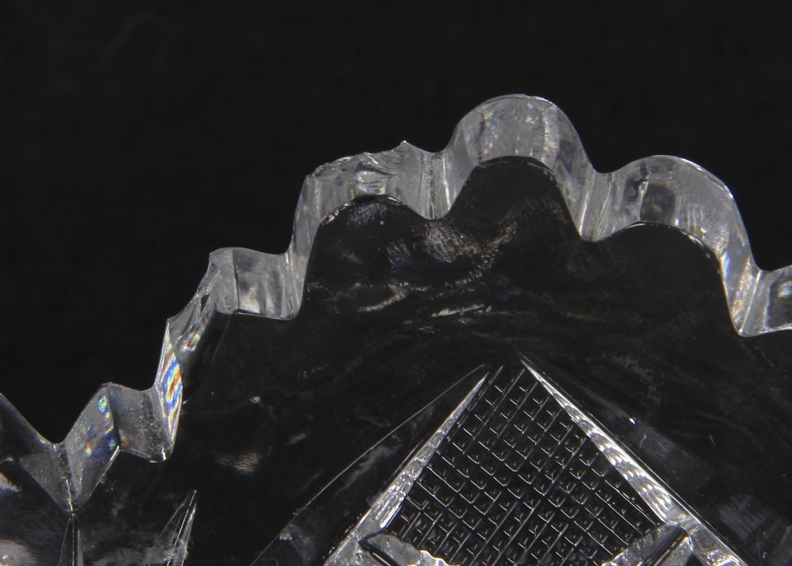 American Brilliant Cut Glass Oval Bowl