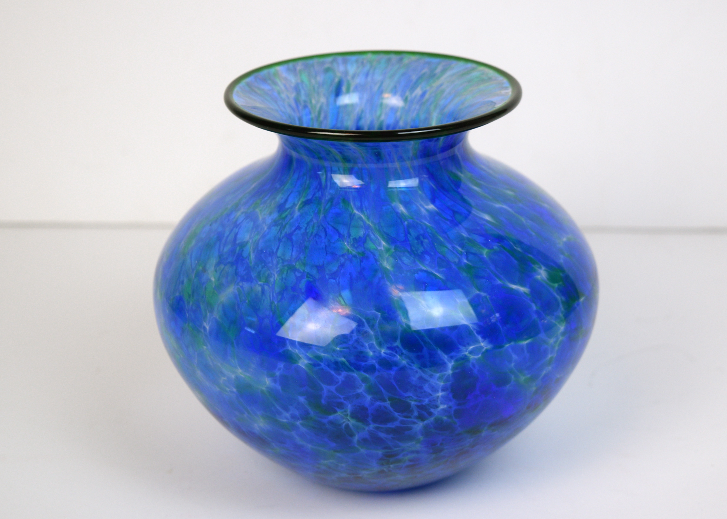 Signed Hand-Blown Glass Vase