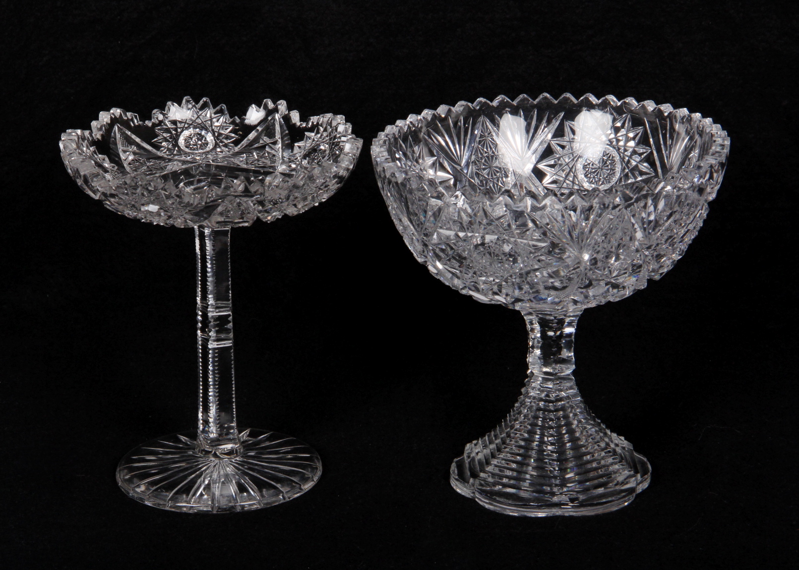 Duo of Crystal Compotes