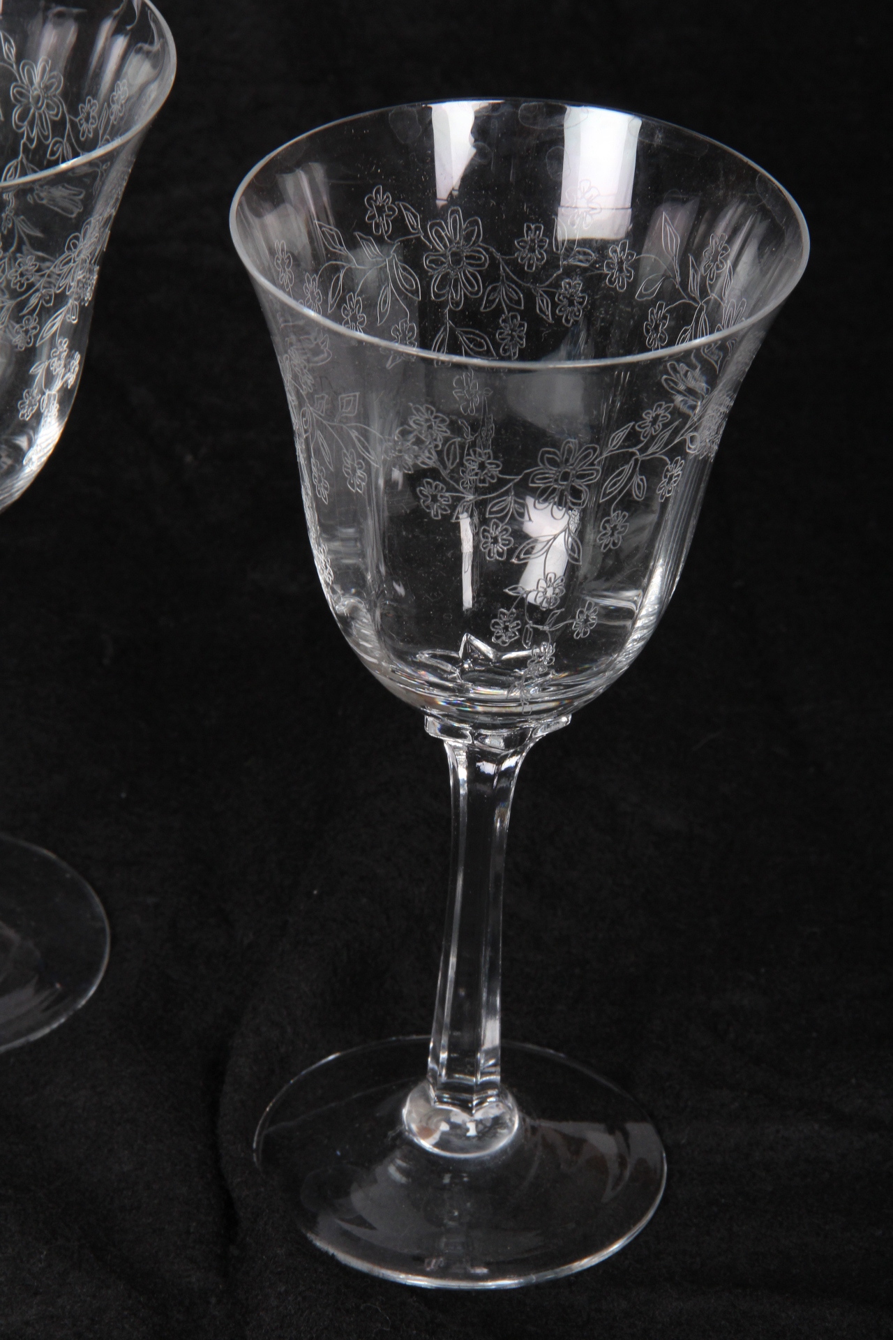 Lenox Rose Patterned Etched Stemware