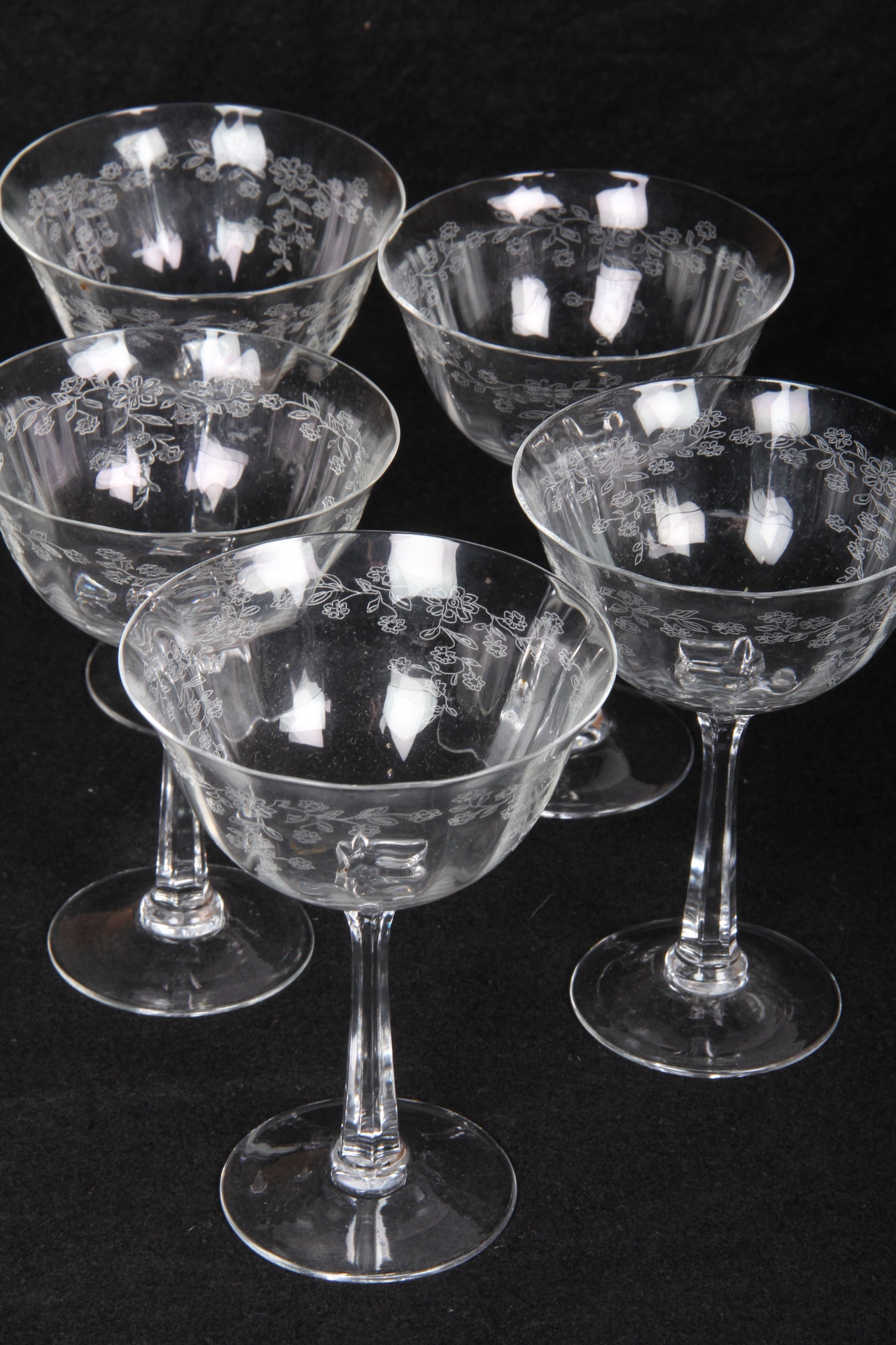 Lenox Rose Patterned Etched Stemware