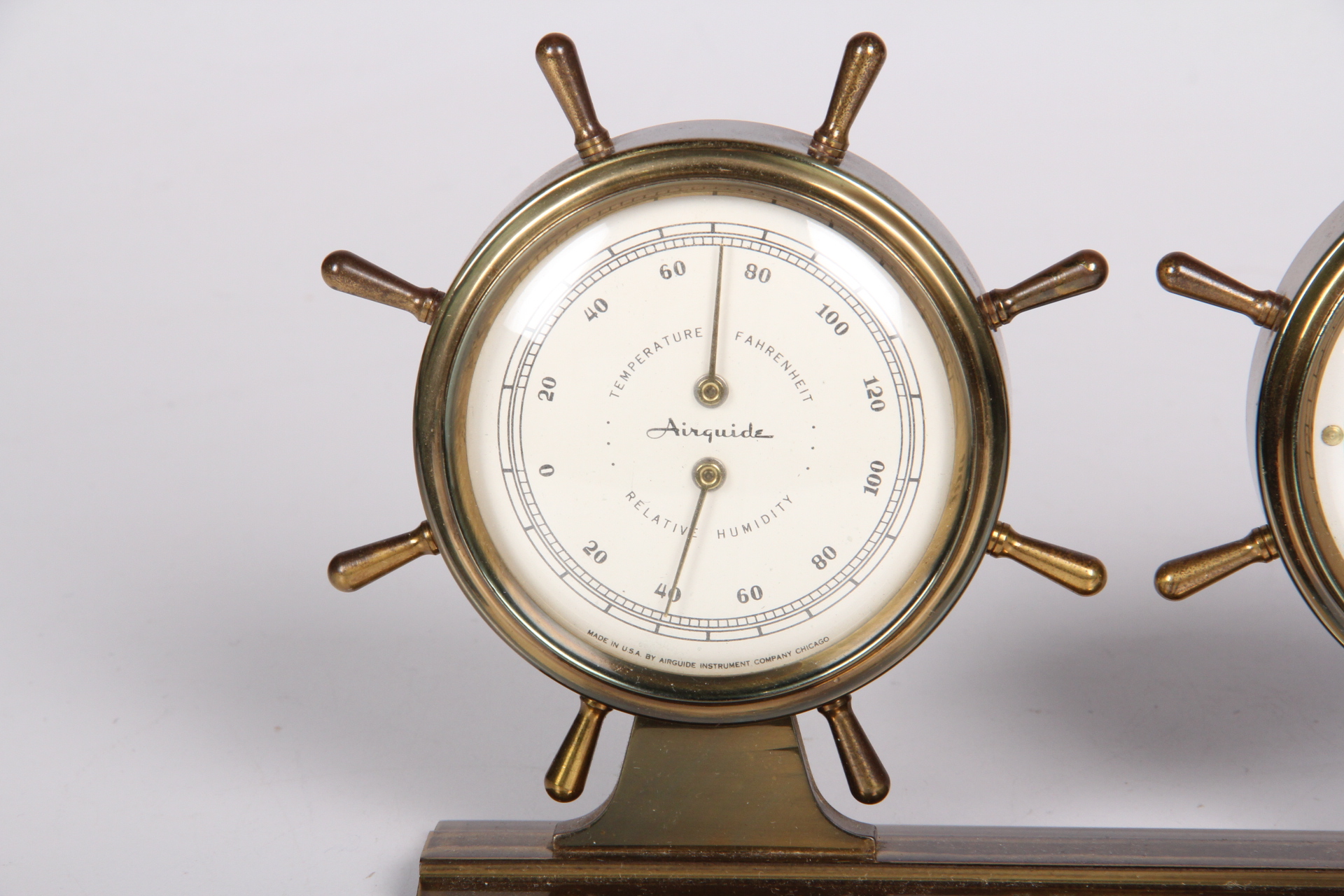 Airguide Brass Barometer and Thermometer