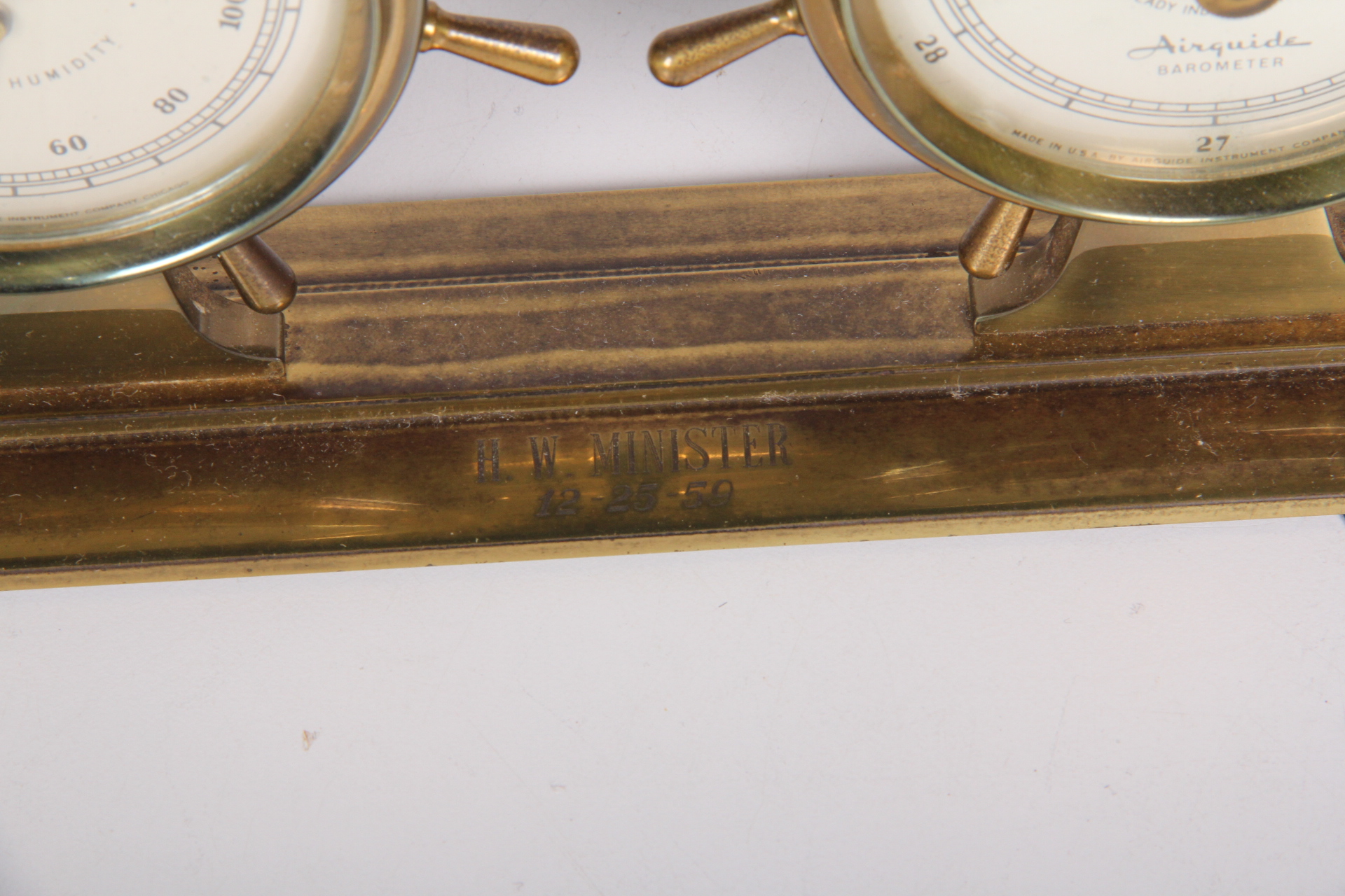 Airguide Brass Barometer and Thermometer