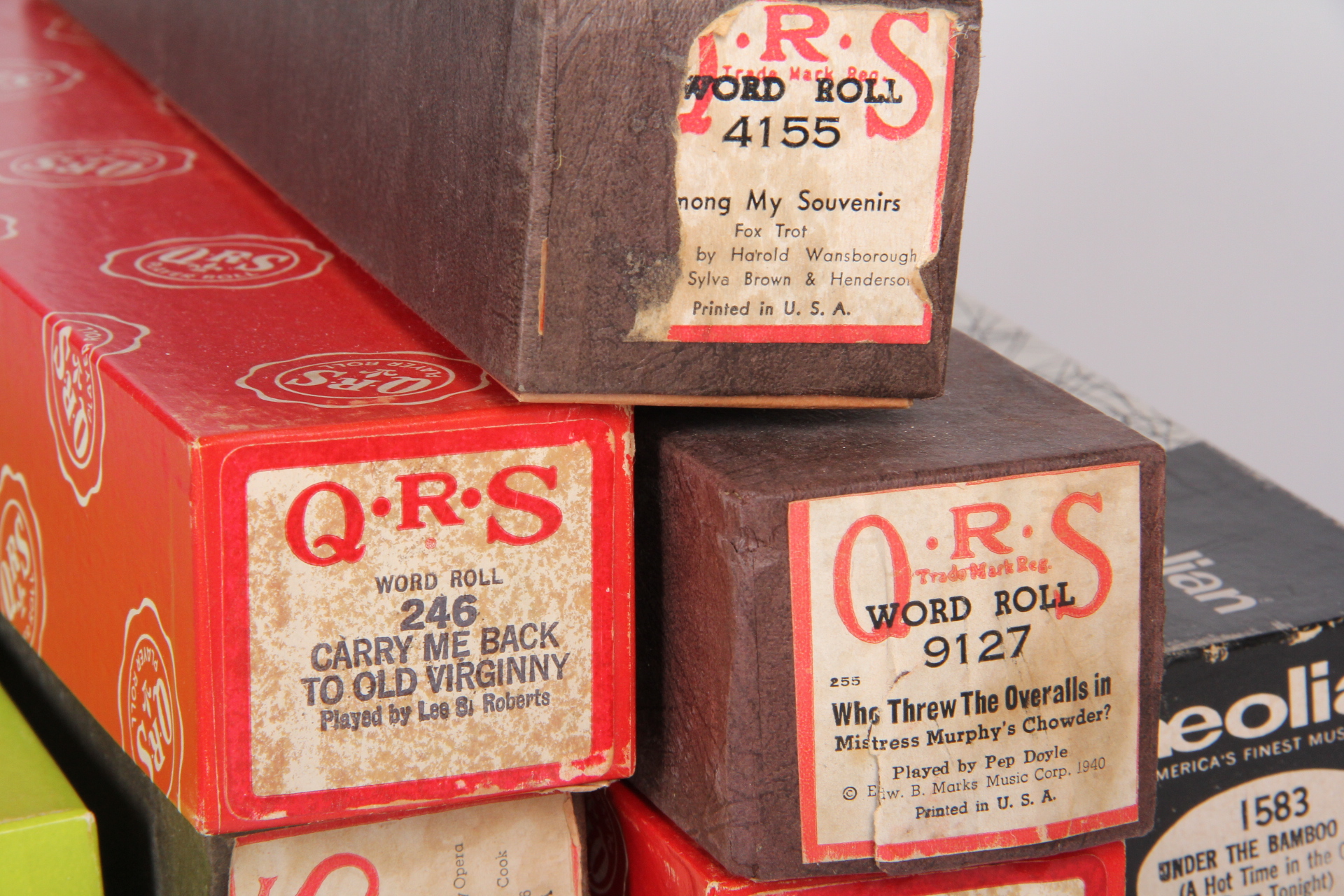 Collection of Antique Piano Rolls