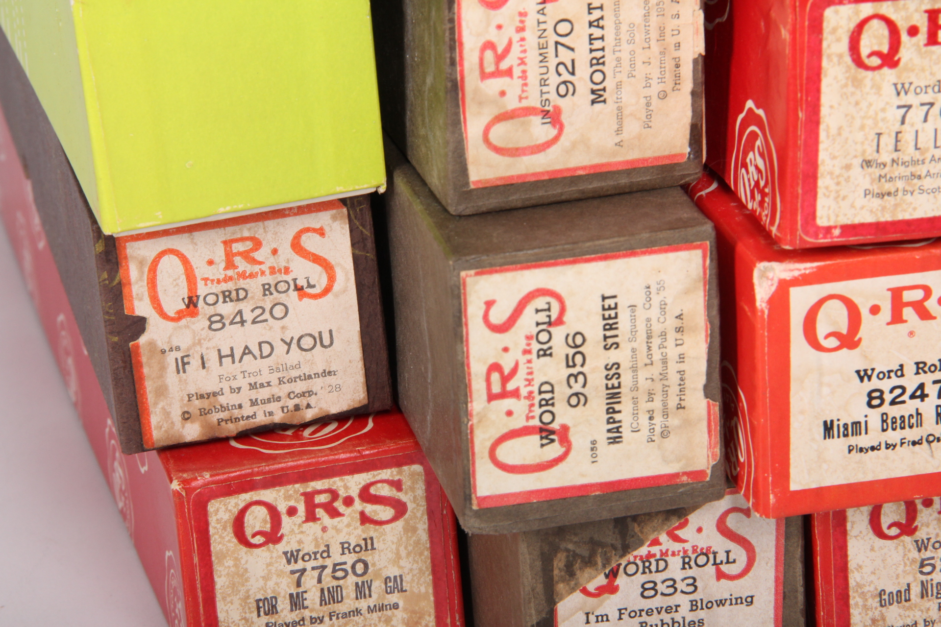 Collection of Antique Piano Rolls