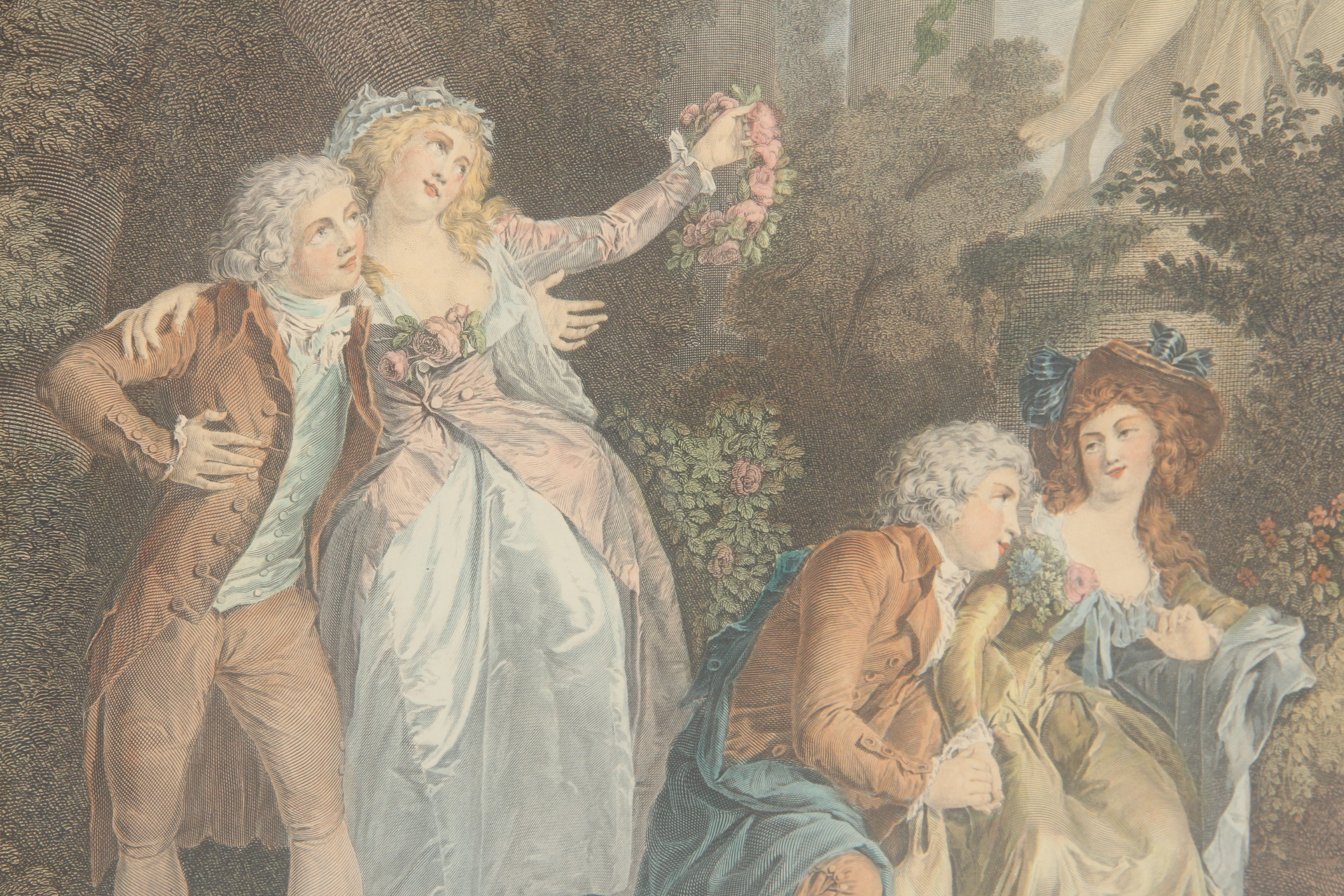 Pair of Fragonard Hand Colored Etchings