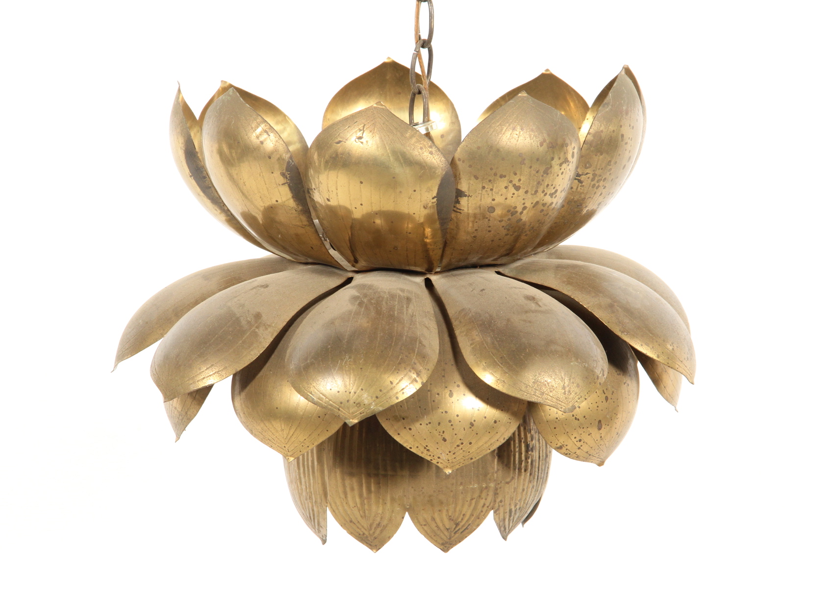 Brass Lotus Flower Hanging Light